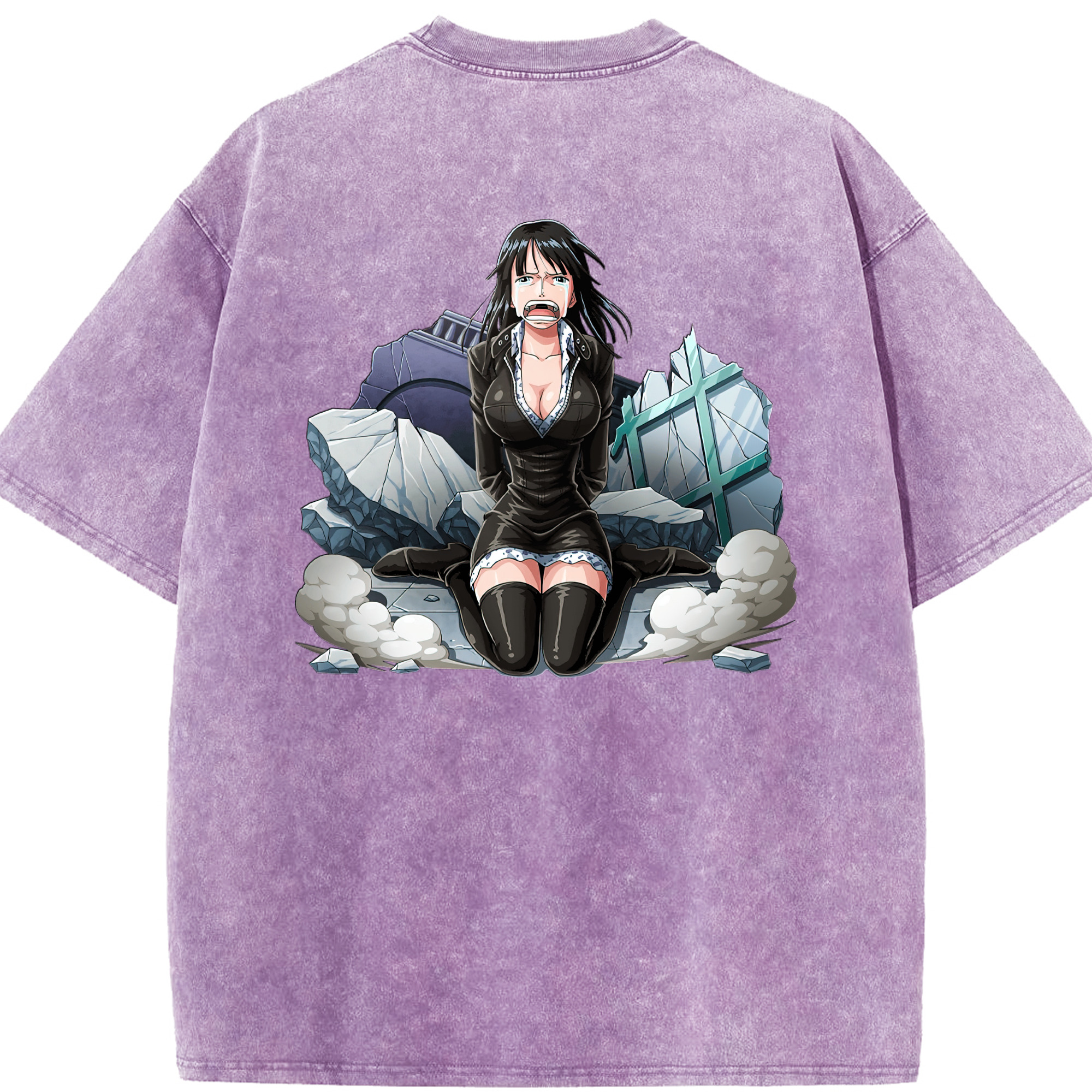 ワンピース ニコ・ロビン ONE PIECE Nico Robin 綿100% ヴィンテージ風 半袖Tシャツ（背面プリント）
