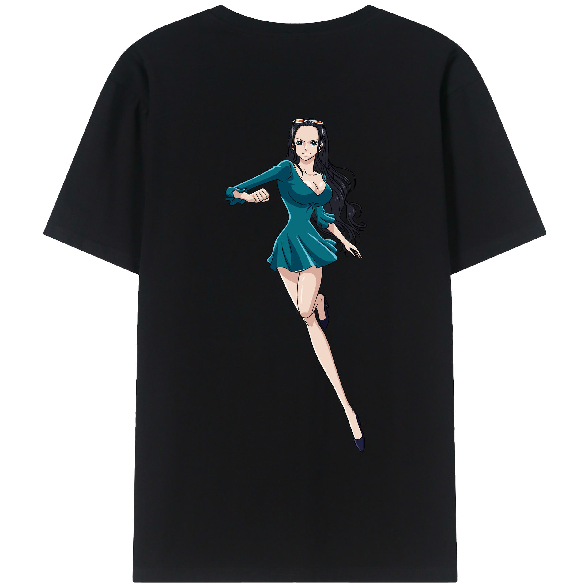 ワンピース ニコ・ロビン ONE PIECE Nico Robin 綿100％ メンズ半袖Tシャツ（バックプリント） 通気性