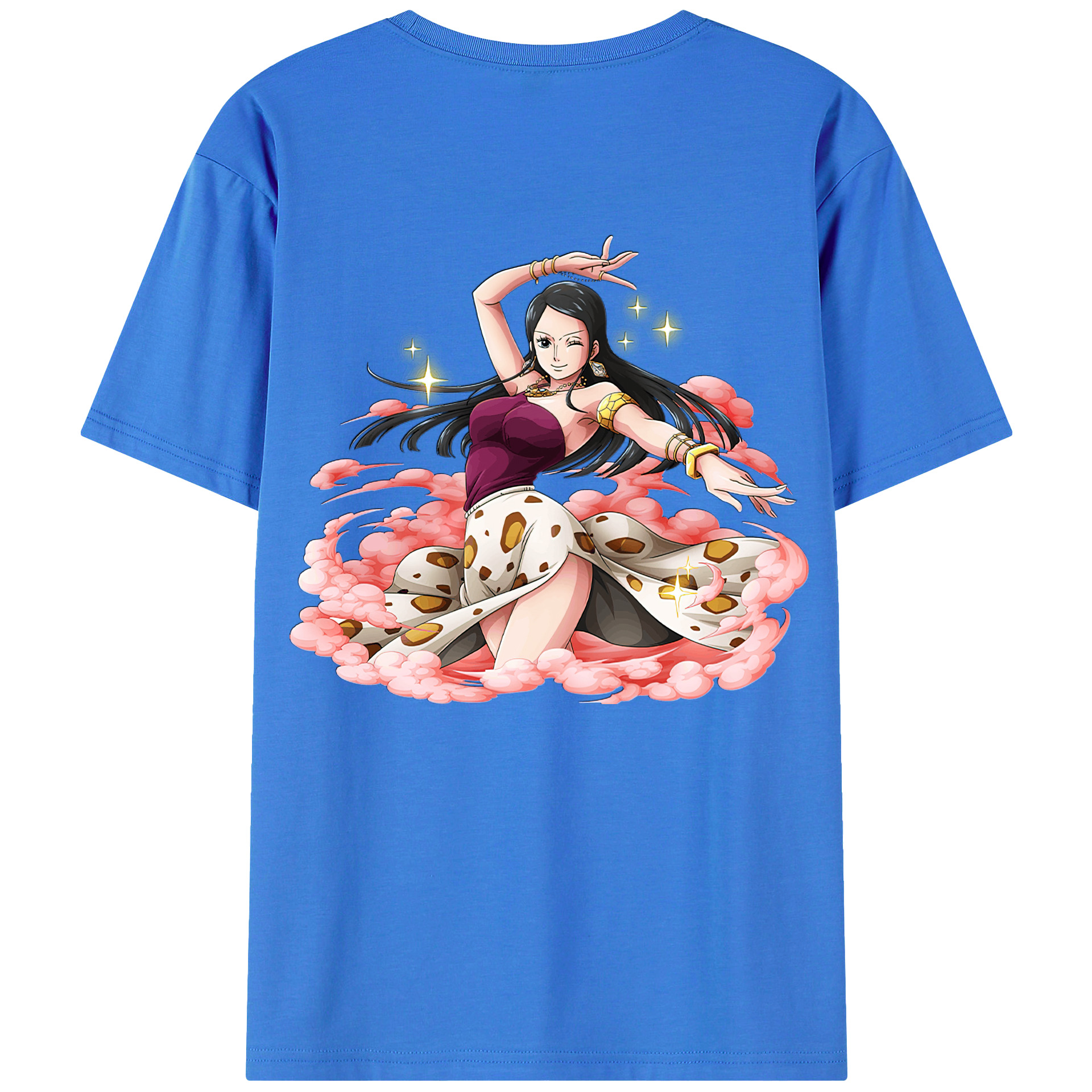 ワンピース ニコ・ロビン ONE PIECE Nico Robin 綿100％ メンズ半袖Tシャツ（バックプリント） 通気性