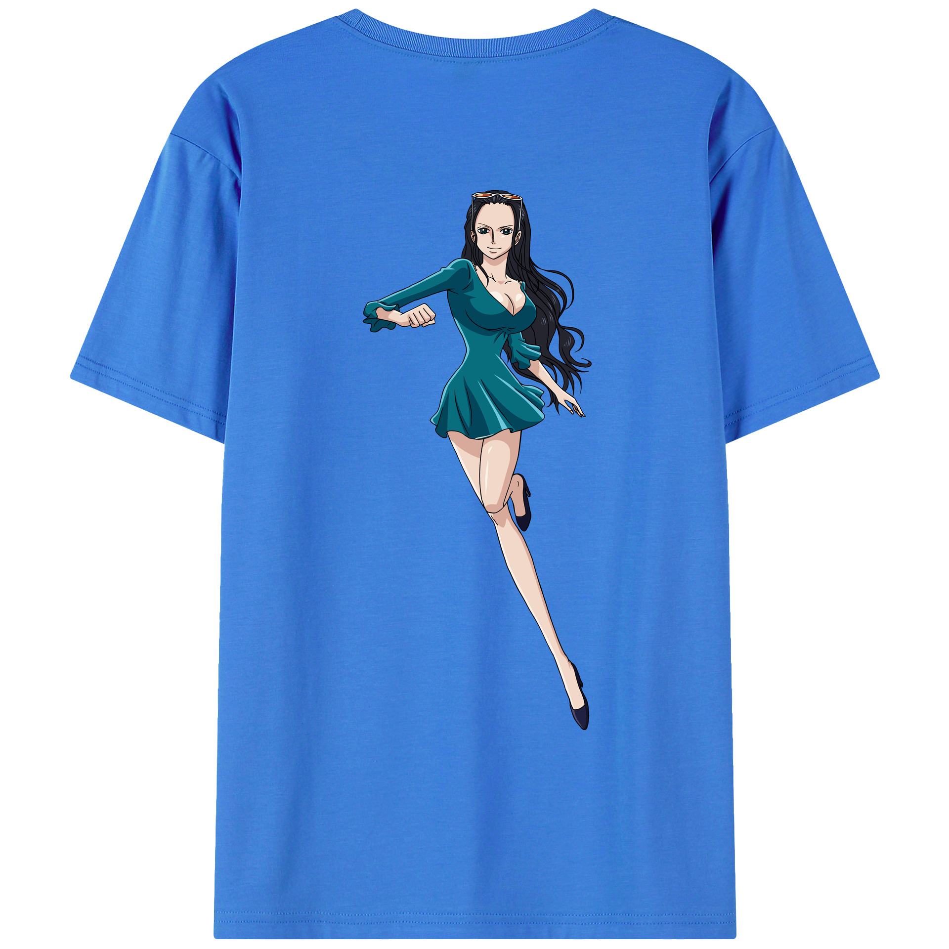 ワンピース ニコ・ロビン ONE PIECE Nico Robin 綿100％ メンズ半袖Tシャツ（バックプリント） 通気性