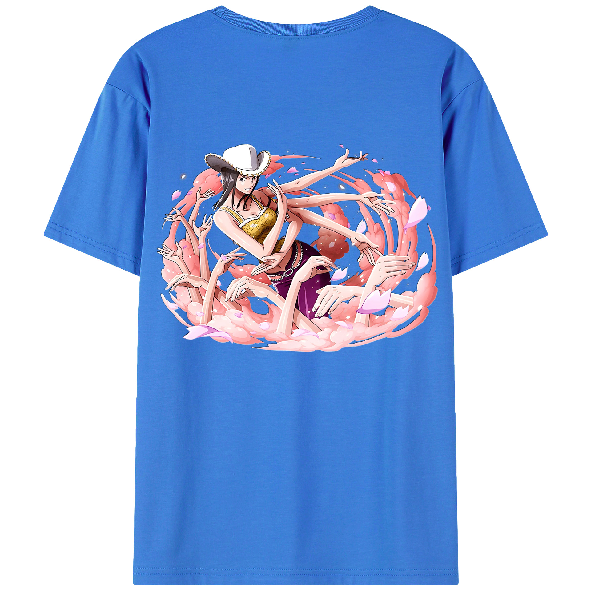 ワンピース ニコ・ロビン ONE PIECE Nico Robin 綿100％ メンズ半袖Tシャツ（バックプリント） 通気性