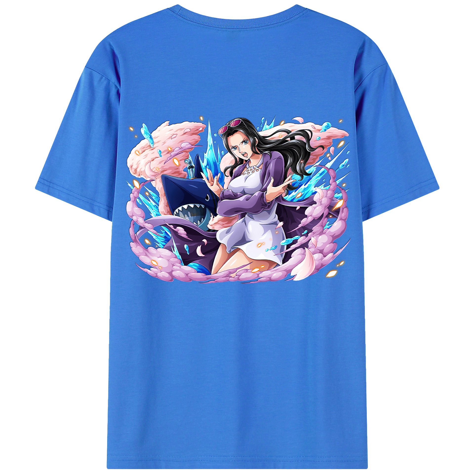 ワンピース ニコ・ロビン ONE PIECE Nico Robin 綿100％ メンズ半袖Tシャツ（バックプリント） 通気性