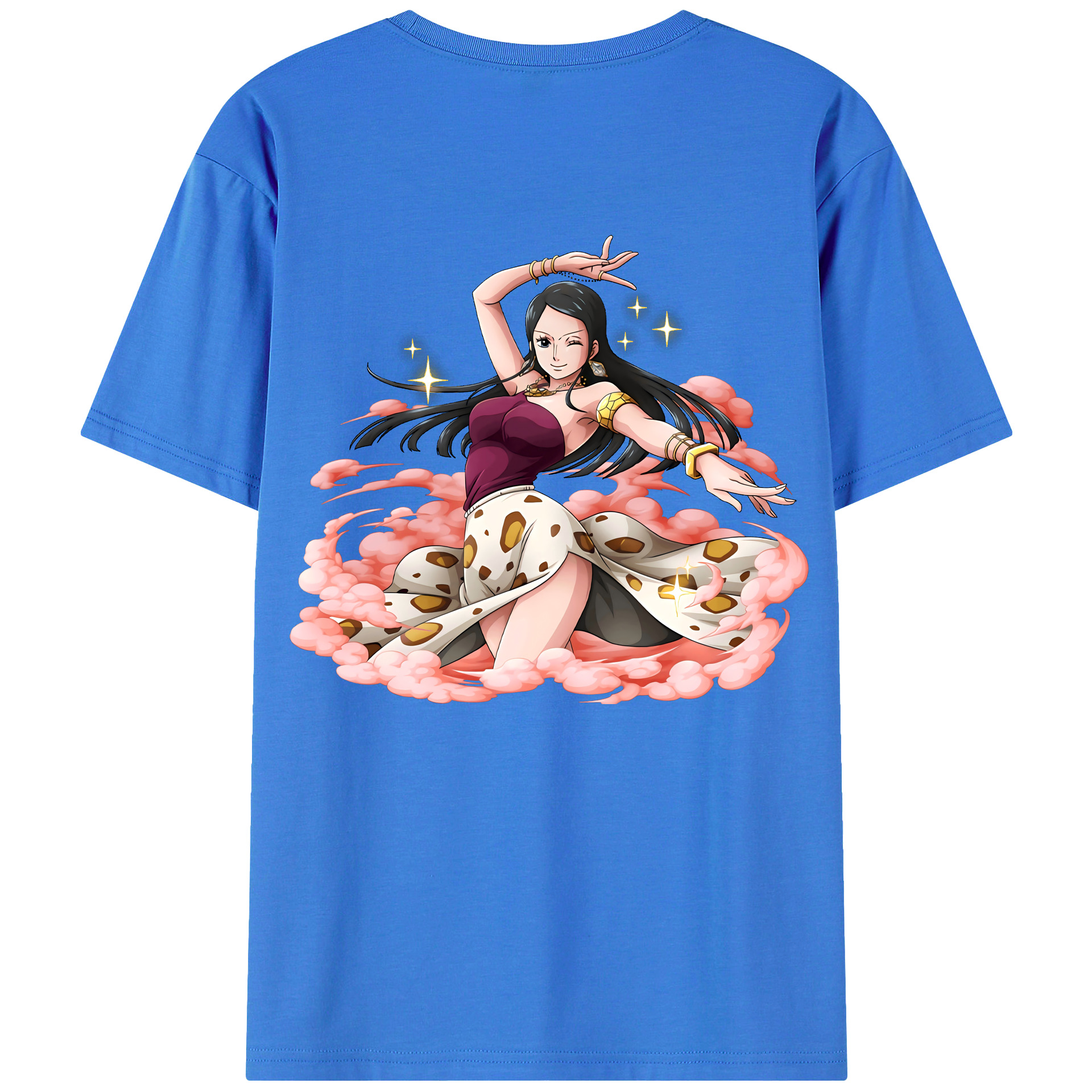 ワンピース ニコ・ロビン ONE PIECE Nico Robin 綿100％ メンズ半袖Tシャツ（バックプリント） 通気性