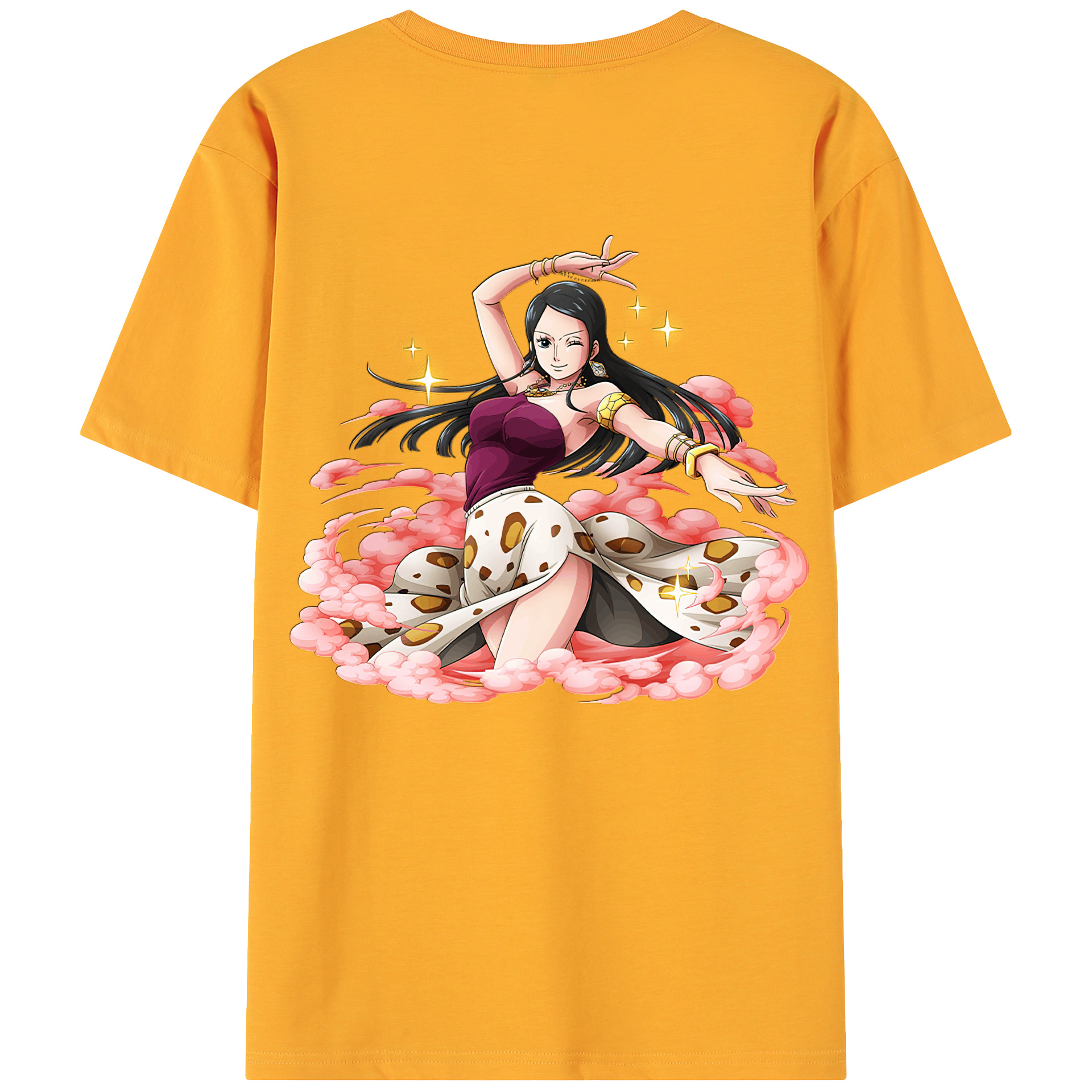 ワンピース ニコ・ロビン ONE PIECE Nico Robin 綿100％ メンズ半袖Tシャツ（バックプリント） 通気性
