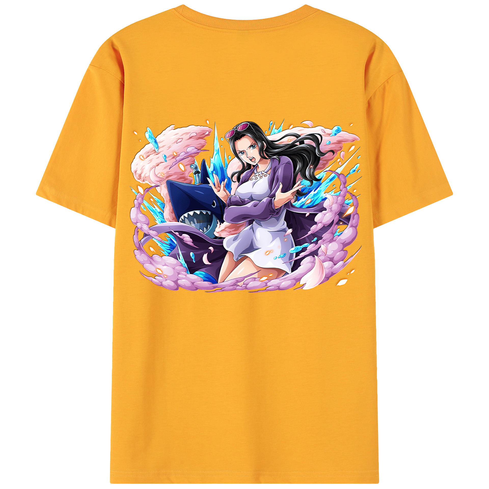 ワンピース ニコ・ロビン ONE PIECE Nico Robin 綿100％ メンズ半袖Tシャツ（バックプリント） 通気性