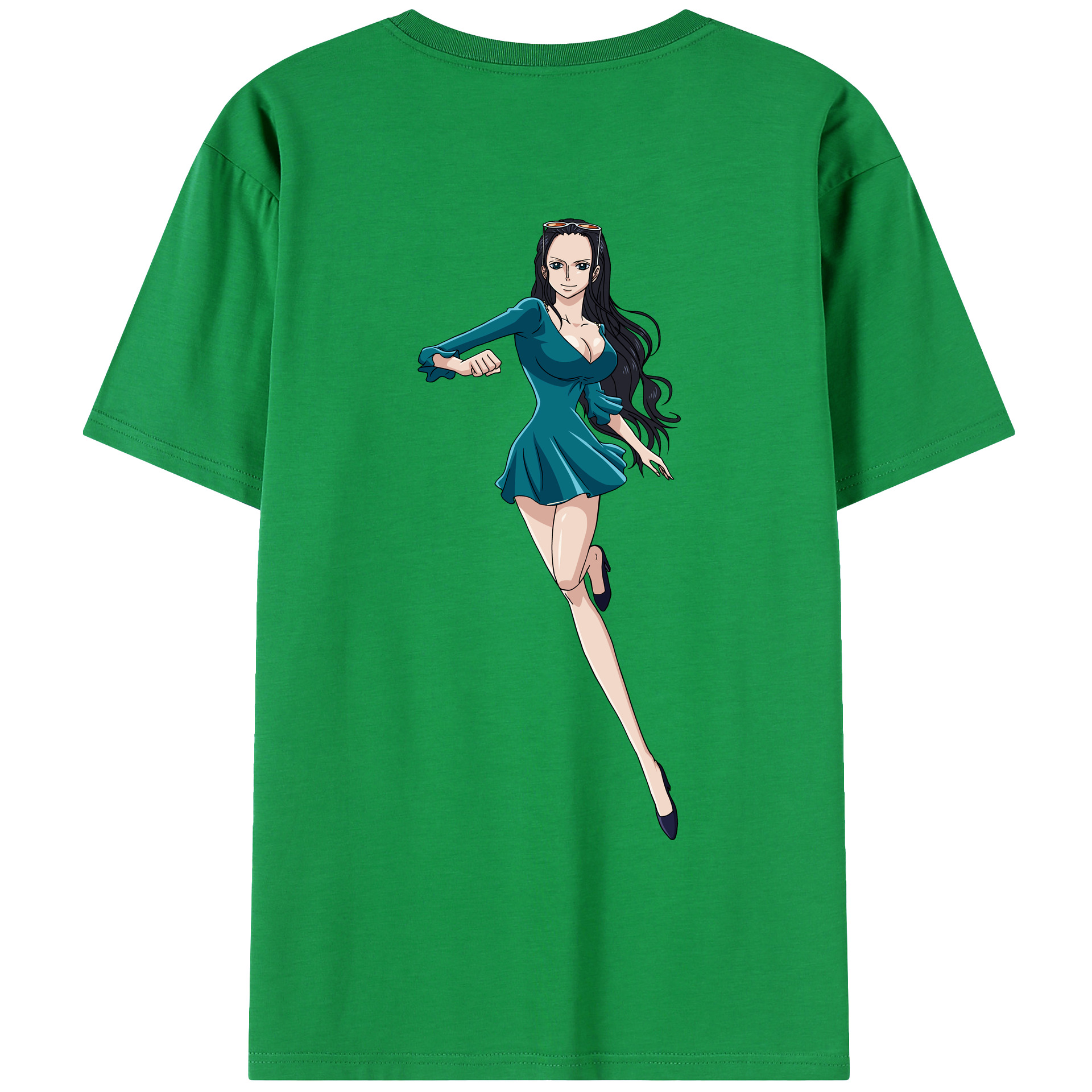ワンピース ニコ・ロビン ONE PIECE Nico Robin 綿100％ メンズ半袖Tシャツ（バックプリント） 通気性