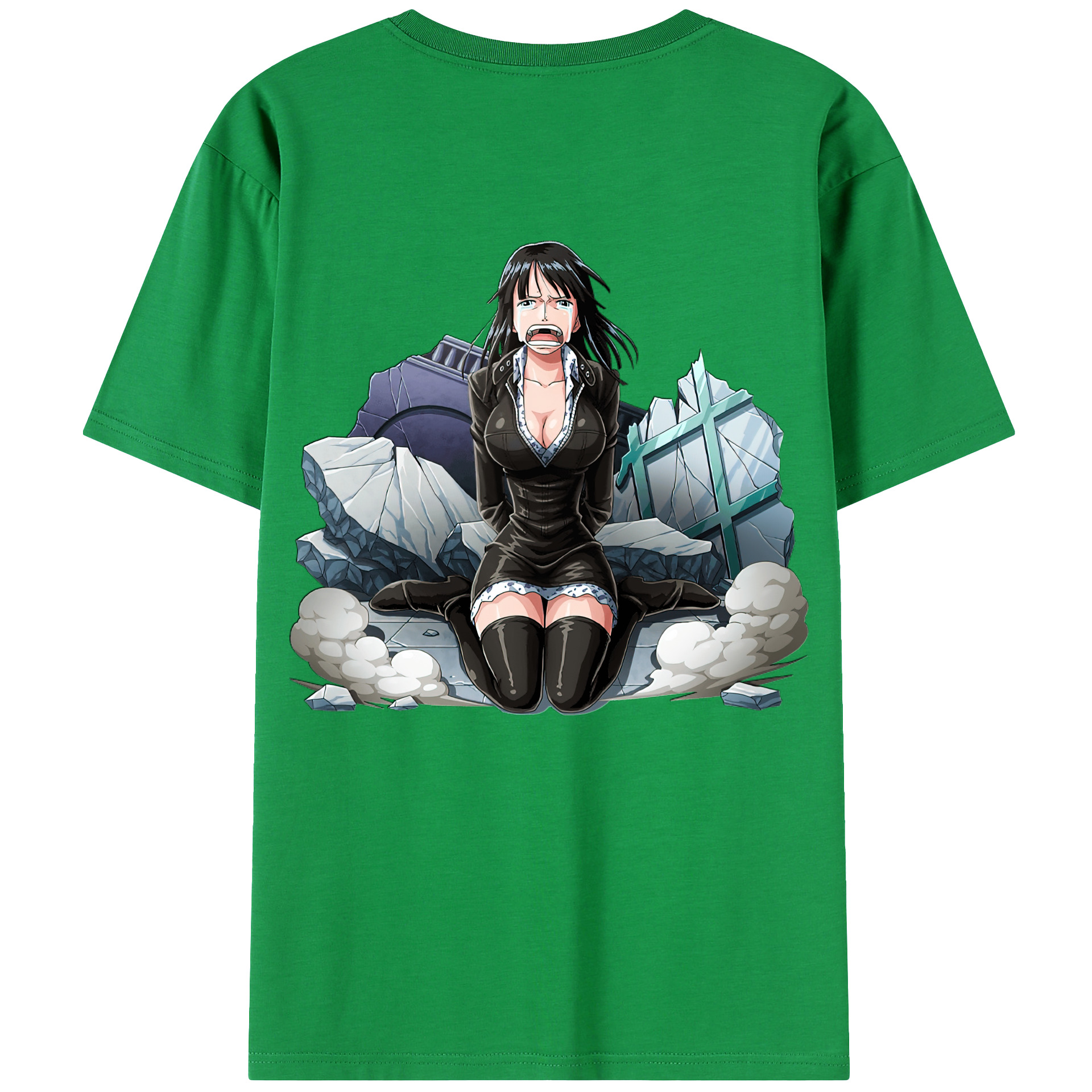 ワンピース ニコ・ロビン ONE PIECE Nico Robin 綿100％ メンズ半袖Tシャツ（バックプリント） 通気性