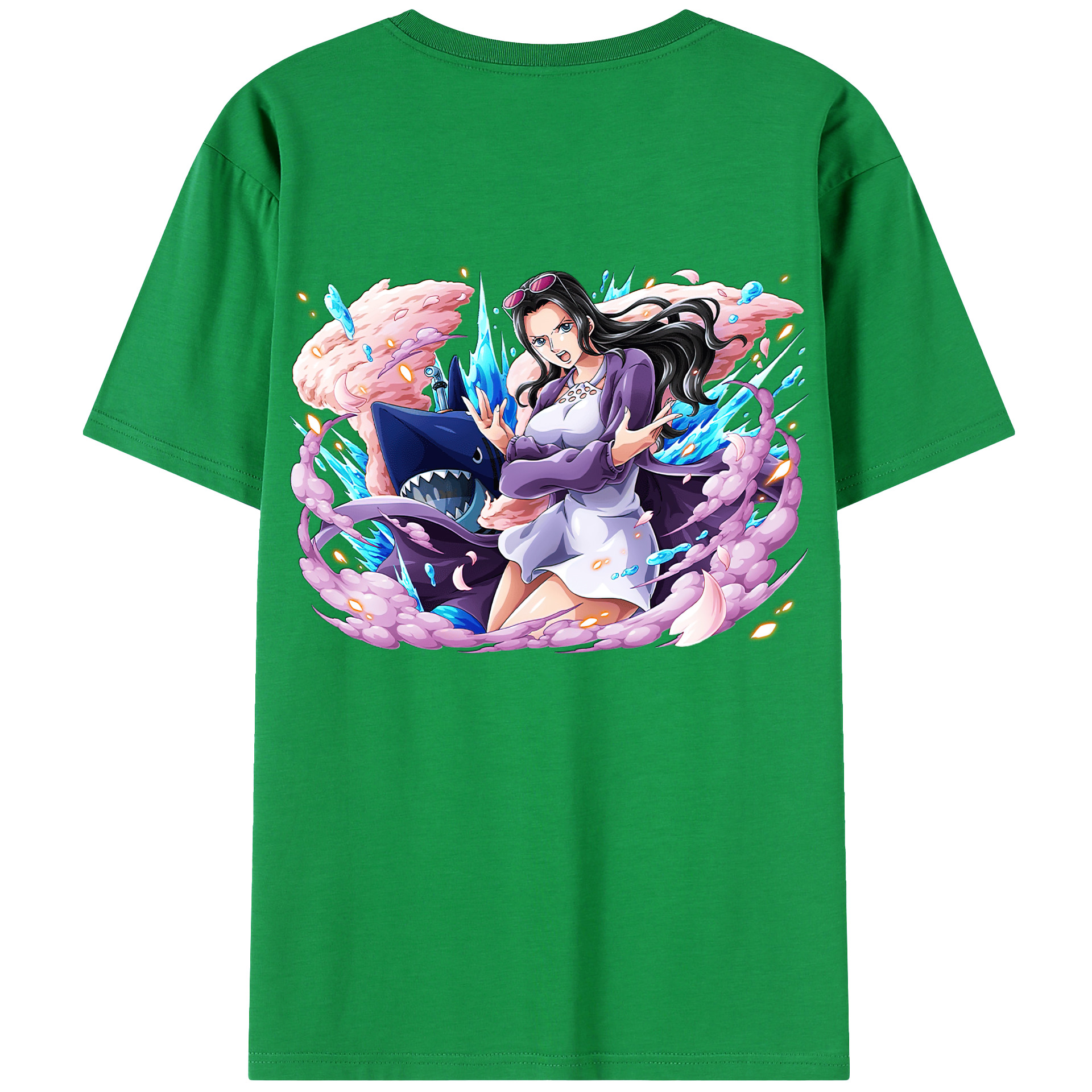 ワンピース ニコ・ロビン ONE PIECE Nico Robin 綿100％ メンズ半袖Tシャツ（バックプリント） 通気性