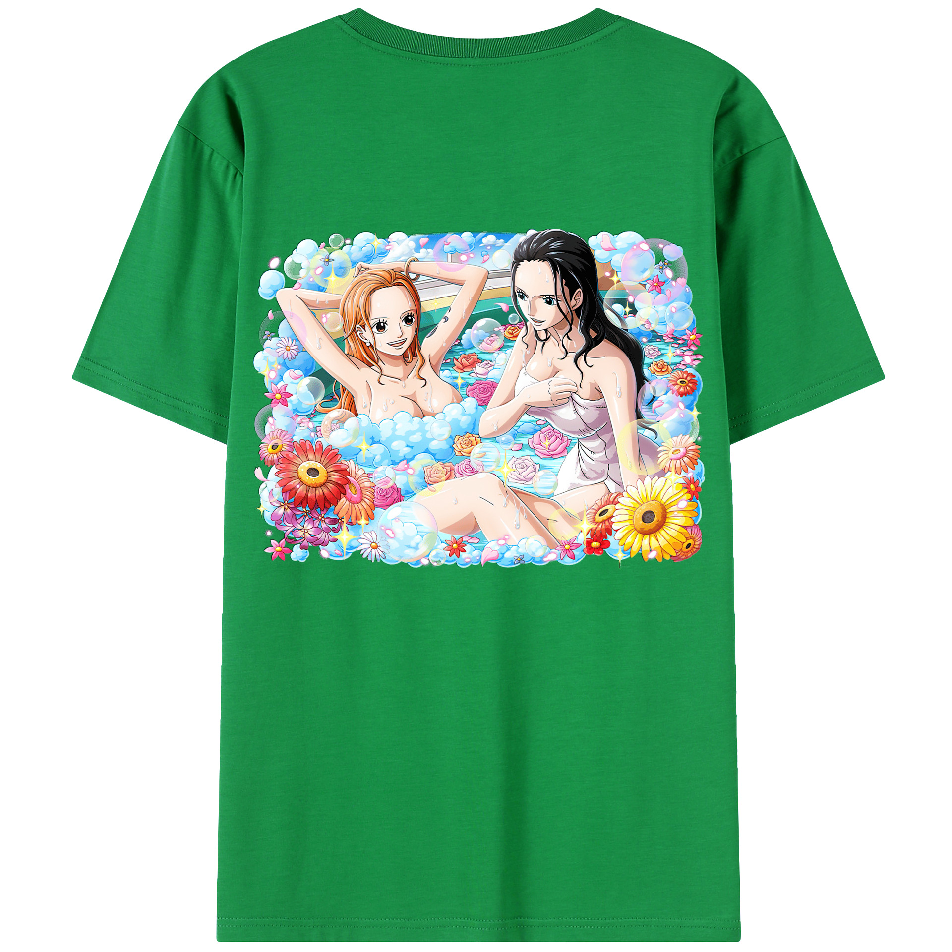 ワンピース ニコ・ロビン ONE PIECE Nico Robin 綿100％ メンズ半袖Tシャツ（バックプリント） 通気性