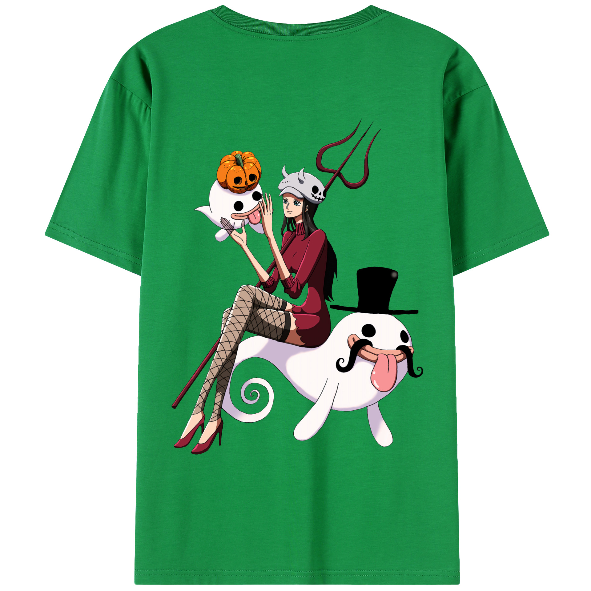 ワンピース ニコ・ロビン ONE PIECE Nico Robin 綿100％ メンズ半袖Tシャツ（バックプリント） 通気性