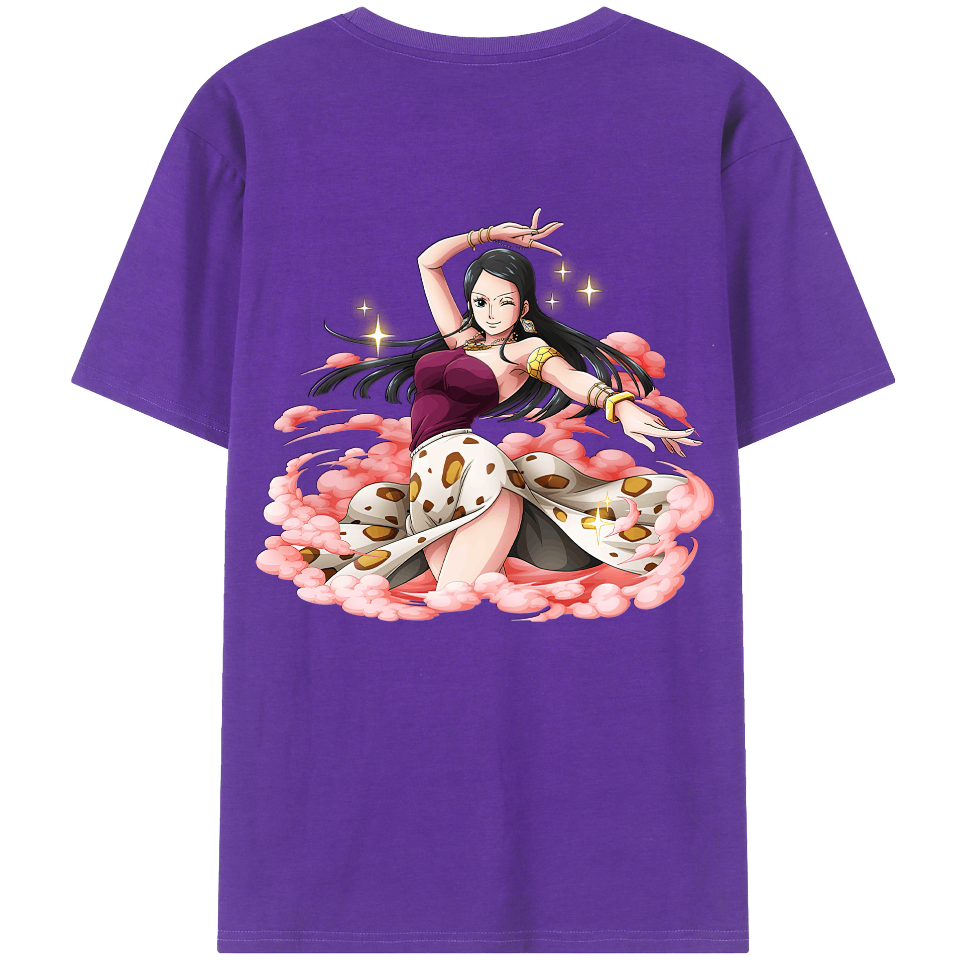 ワンピース ニコ・ロビン ONE PIECE Nico Robin 綿100％ メンズ半袖Tシャツ（バックプリント） 通気性