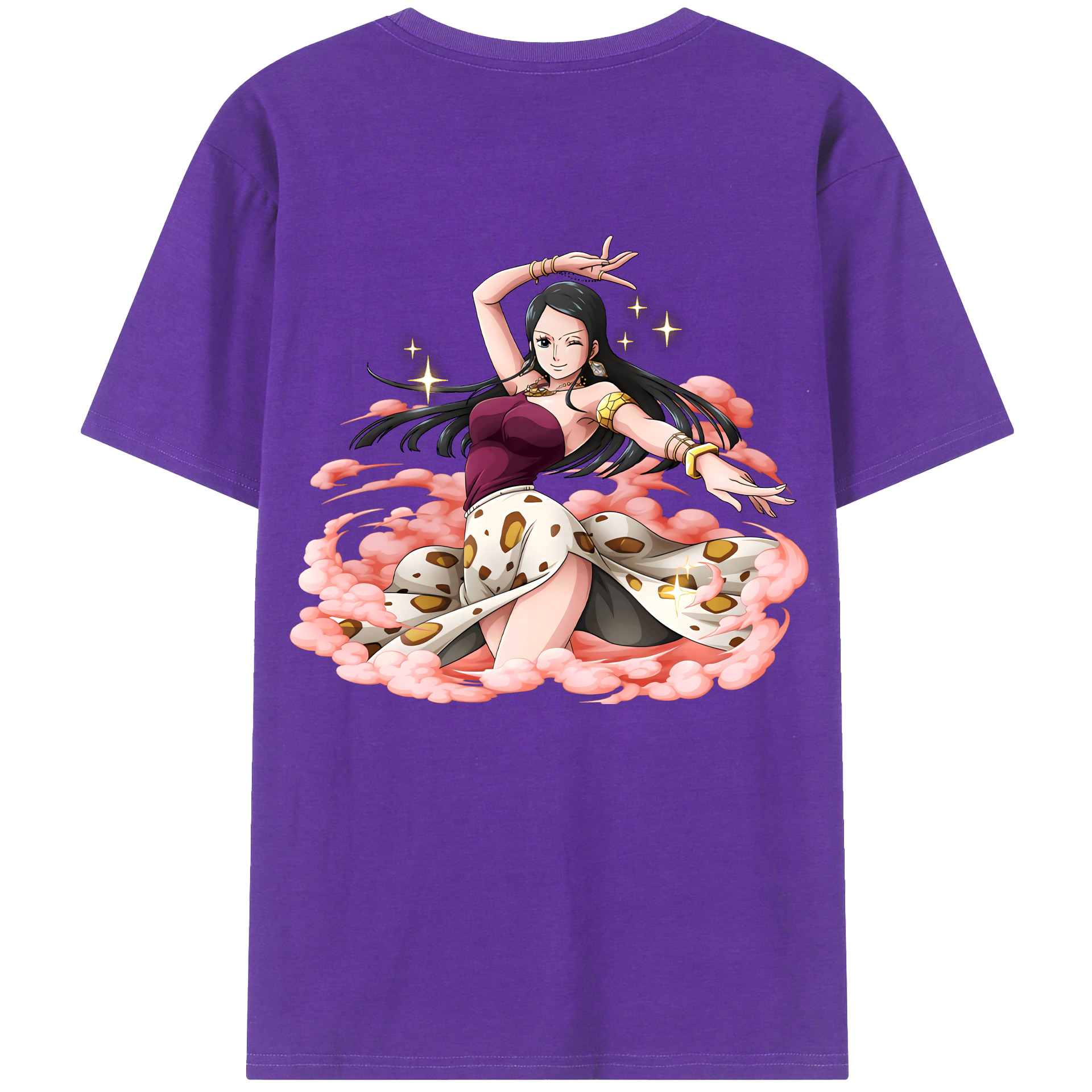 ワンピース ニコ・ロビン ONE PIECE Nico Robin 綿100％ メンズ半袖Tシャツ（バックプリント） 通気性