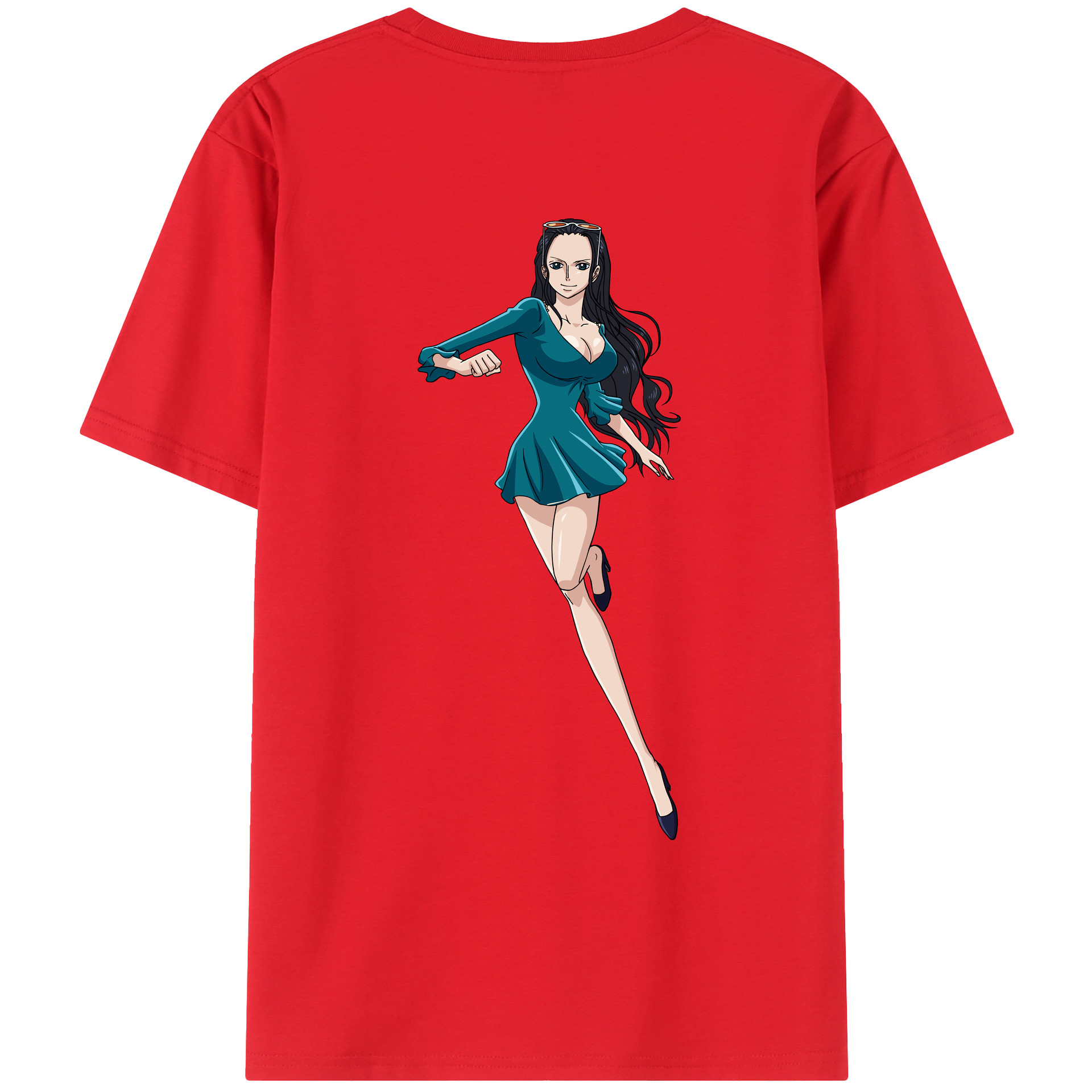 ワンピース ニコ・ロビン ONE PIECE Nico Robin 綿100％ メンズ半袖Tシャツ（バックプリント） 通気性