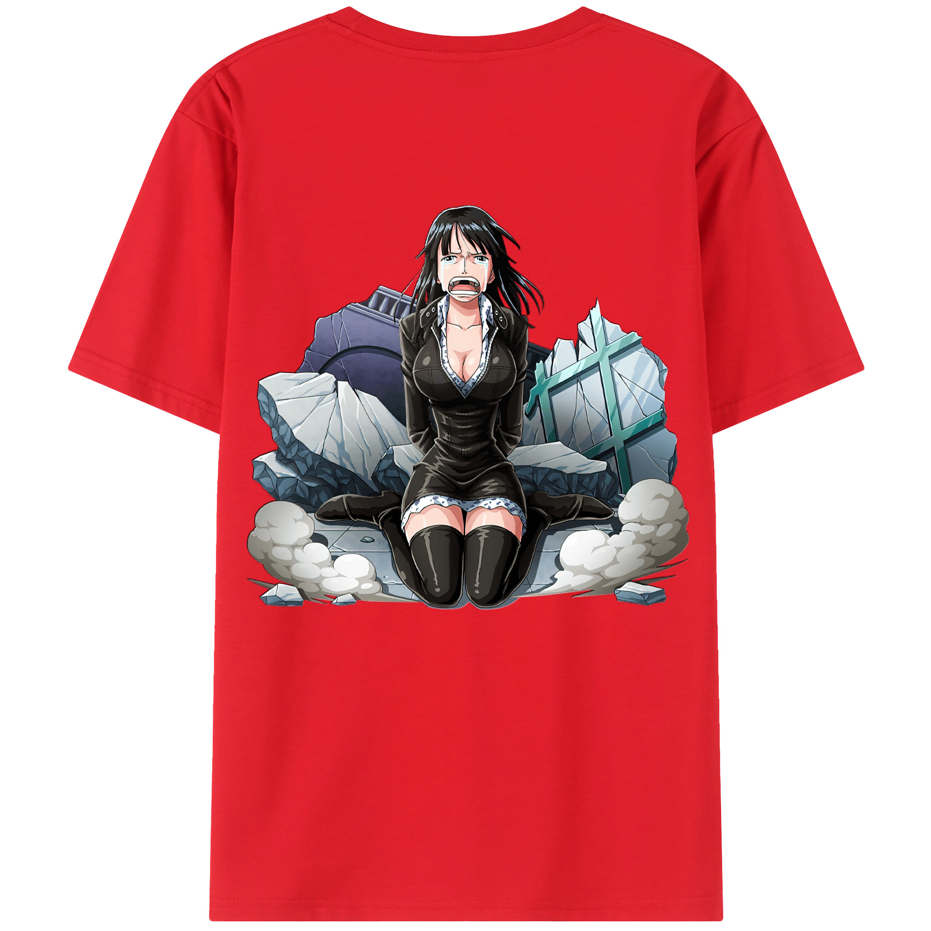 ワンピース ニコ・ロビン ONE PIECE Nico Robin 綿100％ メンズ半袖Tシャツ（バックプリント） 通気性