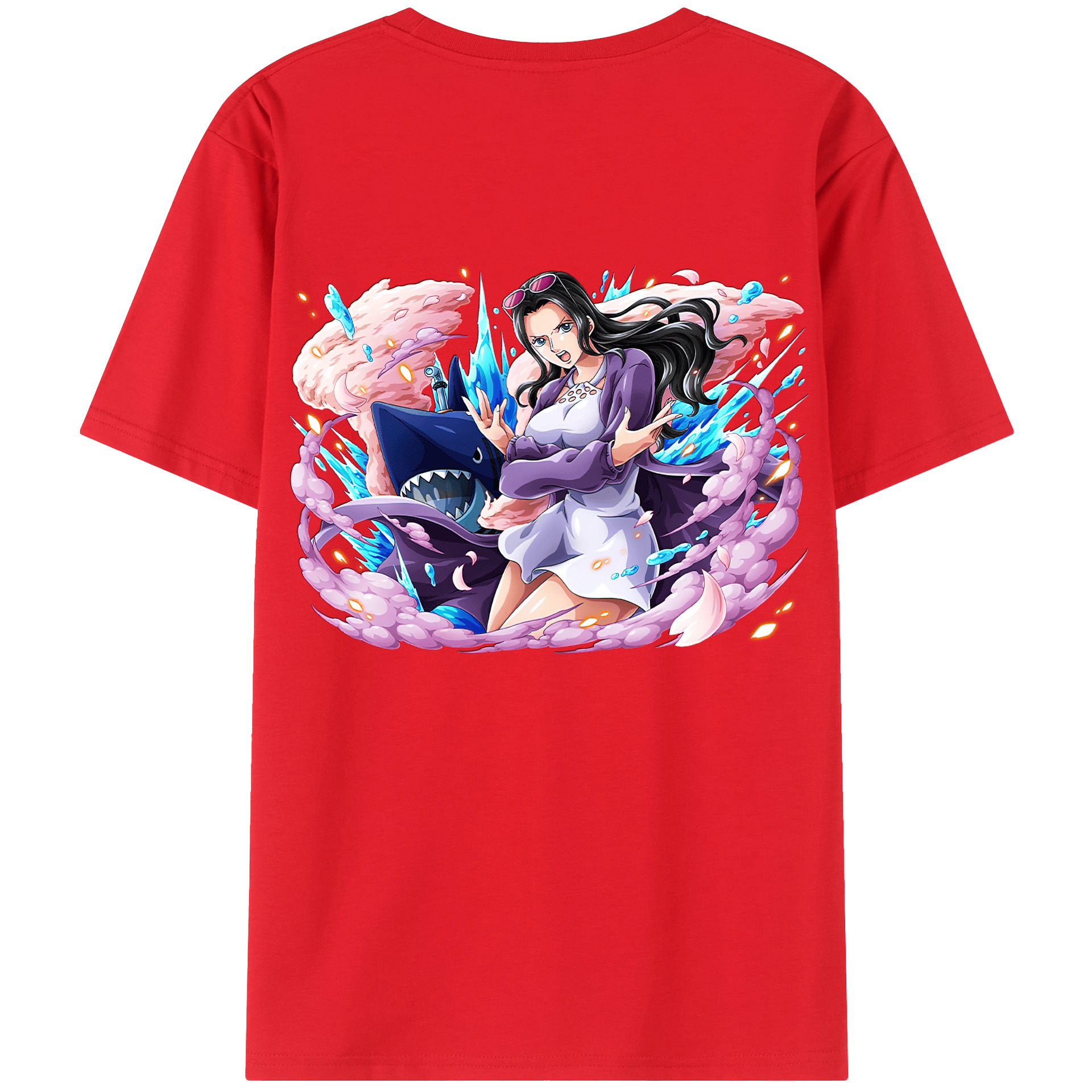 ワンピース ニコ・ロビン ONE PIECE Nico Robin 綿100％ メンズ半袖Tシャツ（バックプリント） 通気性