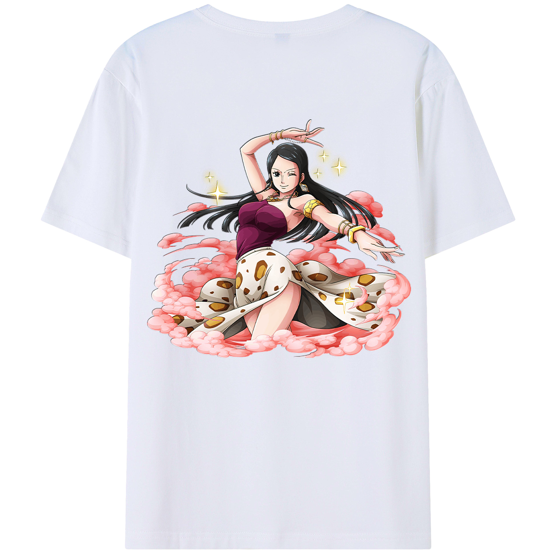 （画像用） ワンピース ニコ・ロビン ONE PIECE Nico Robin 綿100％ メンズ半袖Tシャツ（バックプリント） 通気性