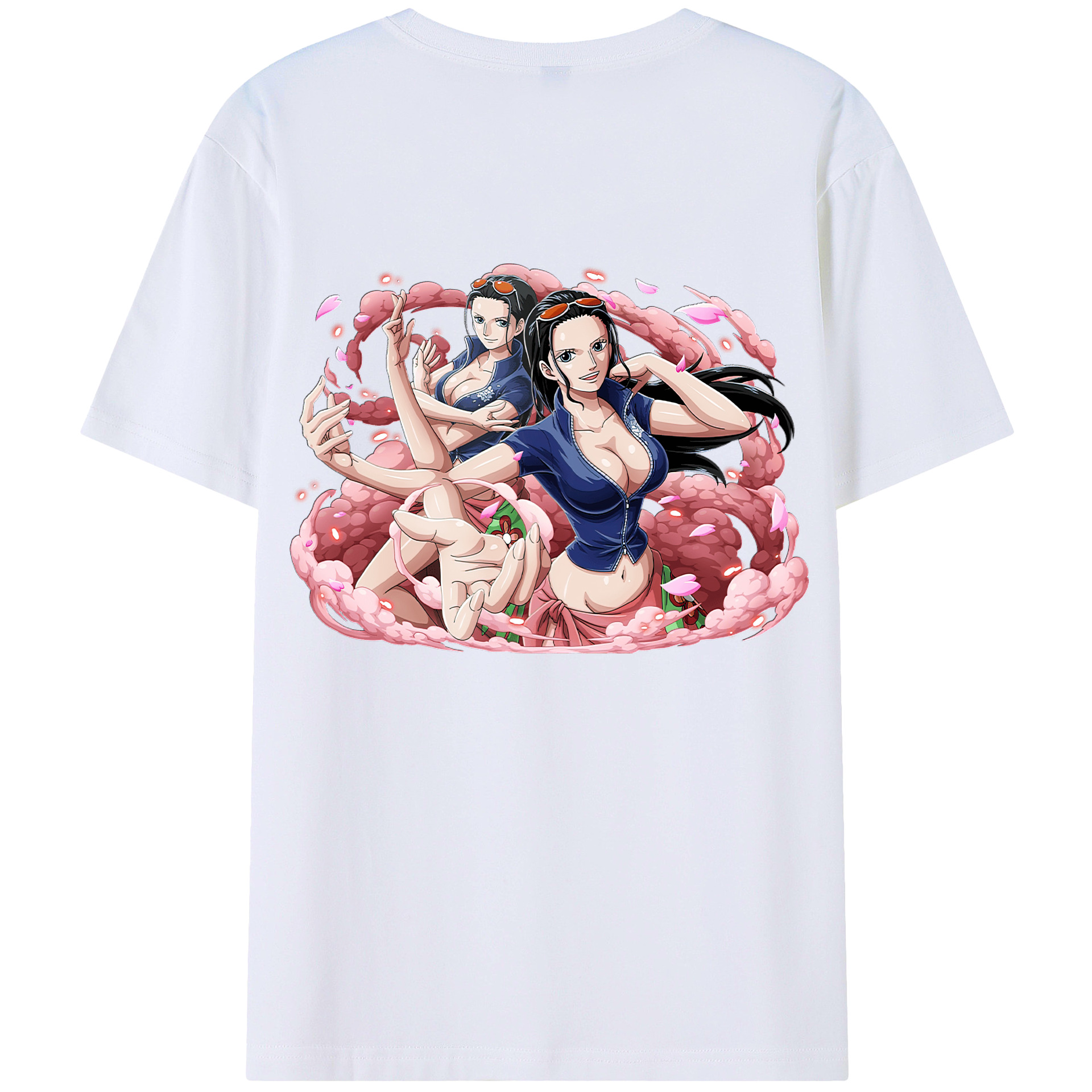 （画像用） ワンピース ニコ・ロビン ONE PIECE Nico Robin 綿100％ メンズ半袖Tシャツ（バックプリント） 通気性