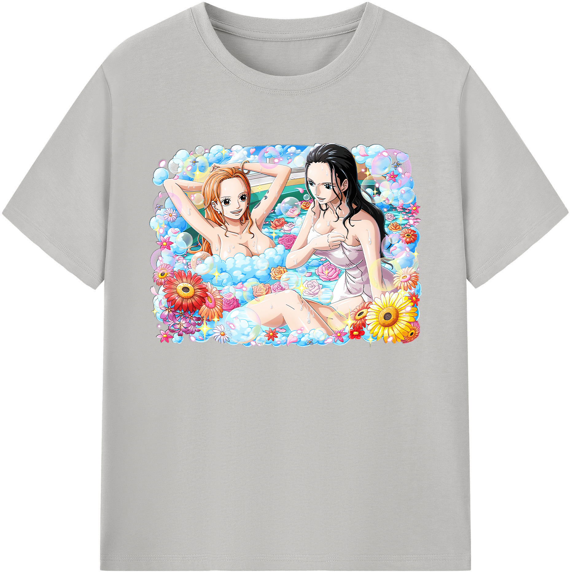 ワンピース ニコ・ロビン ONE PIECE Nico Robin 綿100％ メンズ半袖Tシャツ｜肌触りやわらか＆通気性