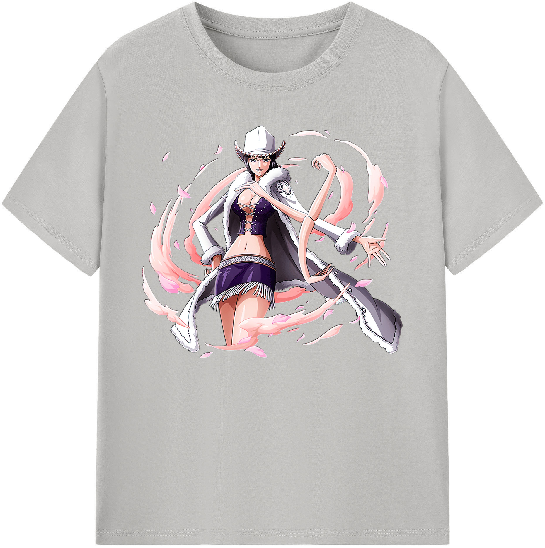 ワンピース ニコ・ロビン ONE PIECE Nico Robin 綿100％ メンズ半袖Tシャツ｜肌触りやわらか＆通気性
