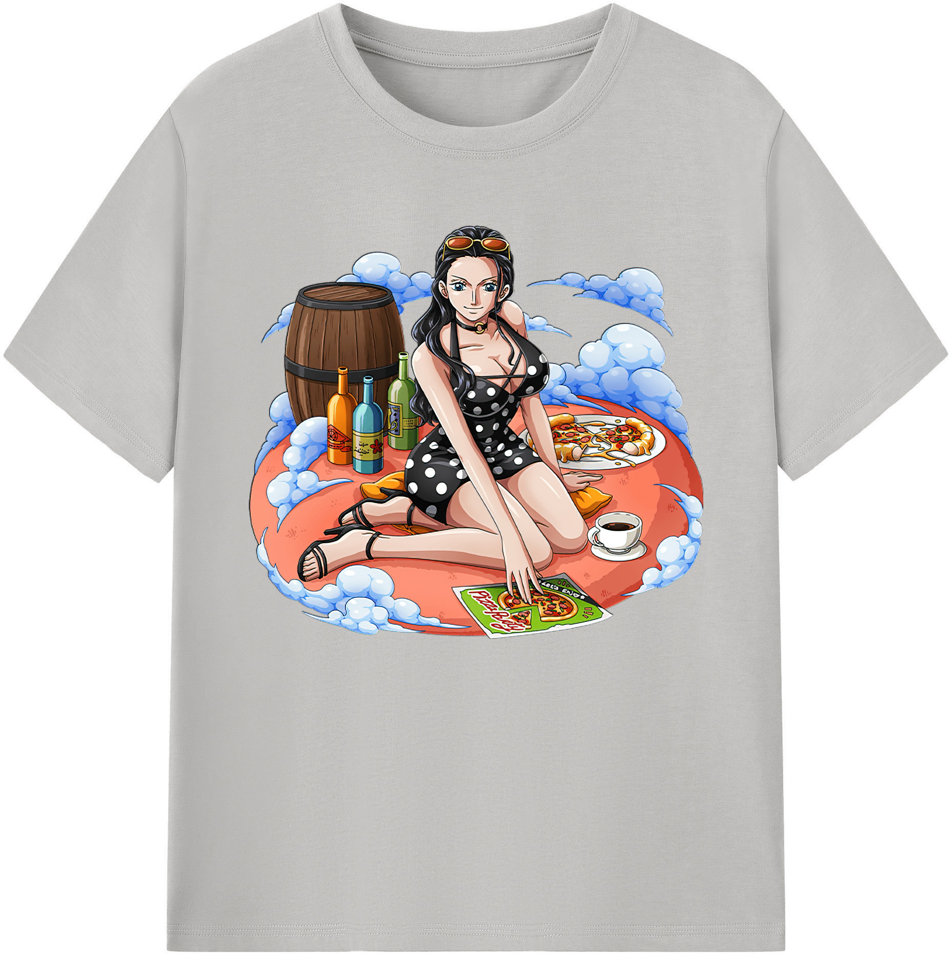 ワンピース ニコ・ロビン ONE PIECE Nico Robin 綿100％ メンズ半袖Tシャツ｜肌触りやわらか＆通気性