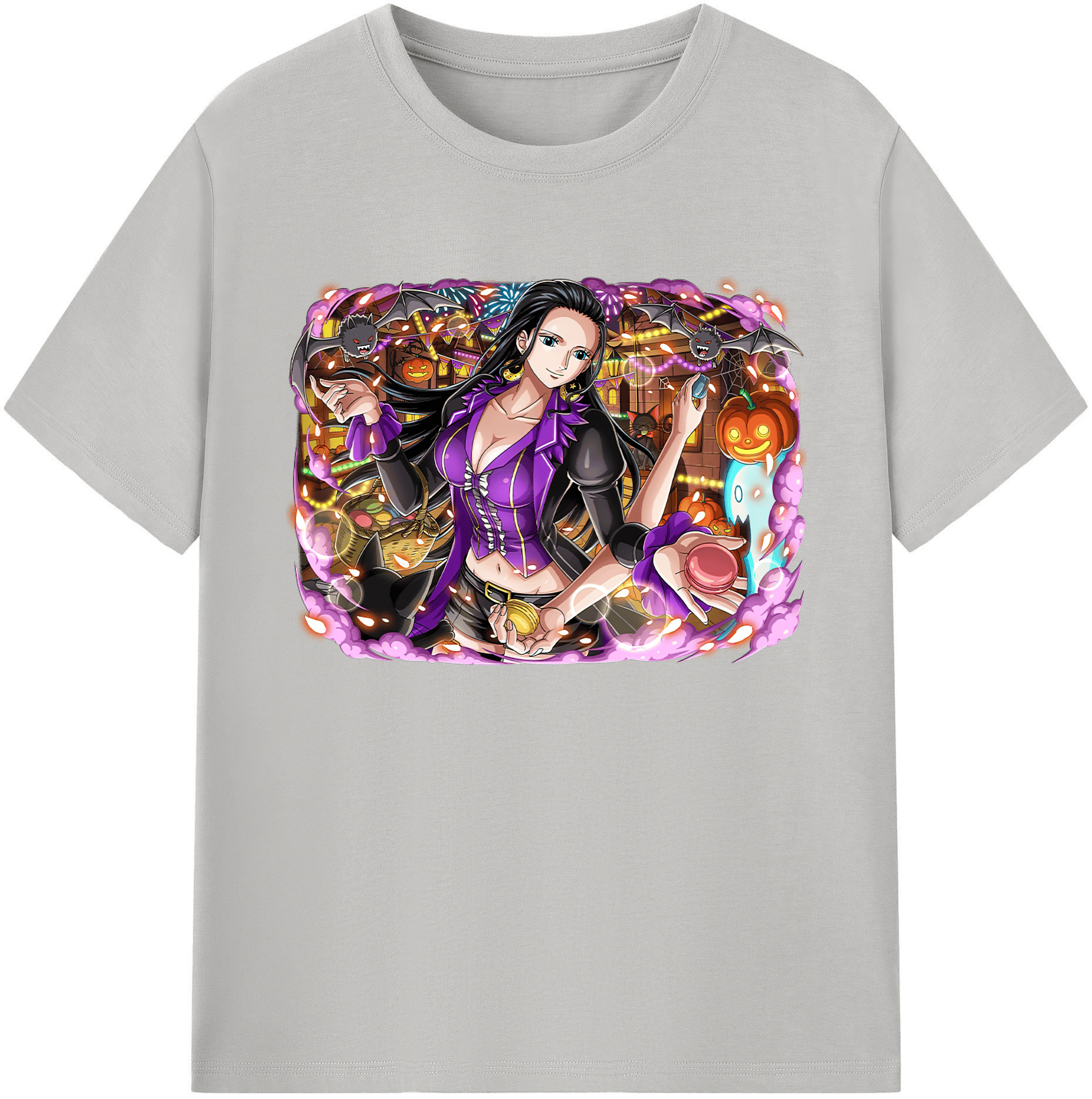 ワンピース ニコ・ロビン ONE PIECE Nico Robin 綿100％ メンズ半袖Tシャツ｜肌触りやわらか＆通気性