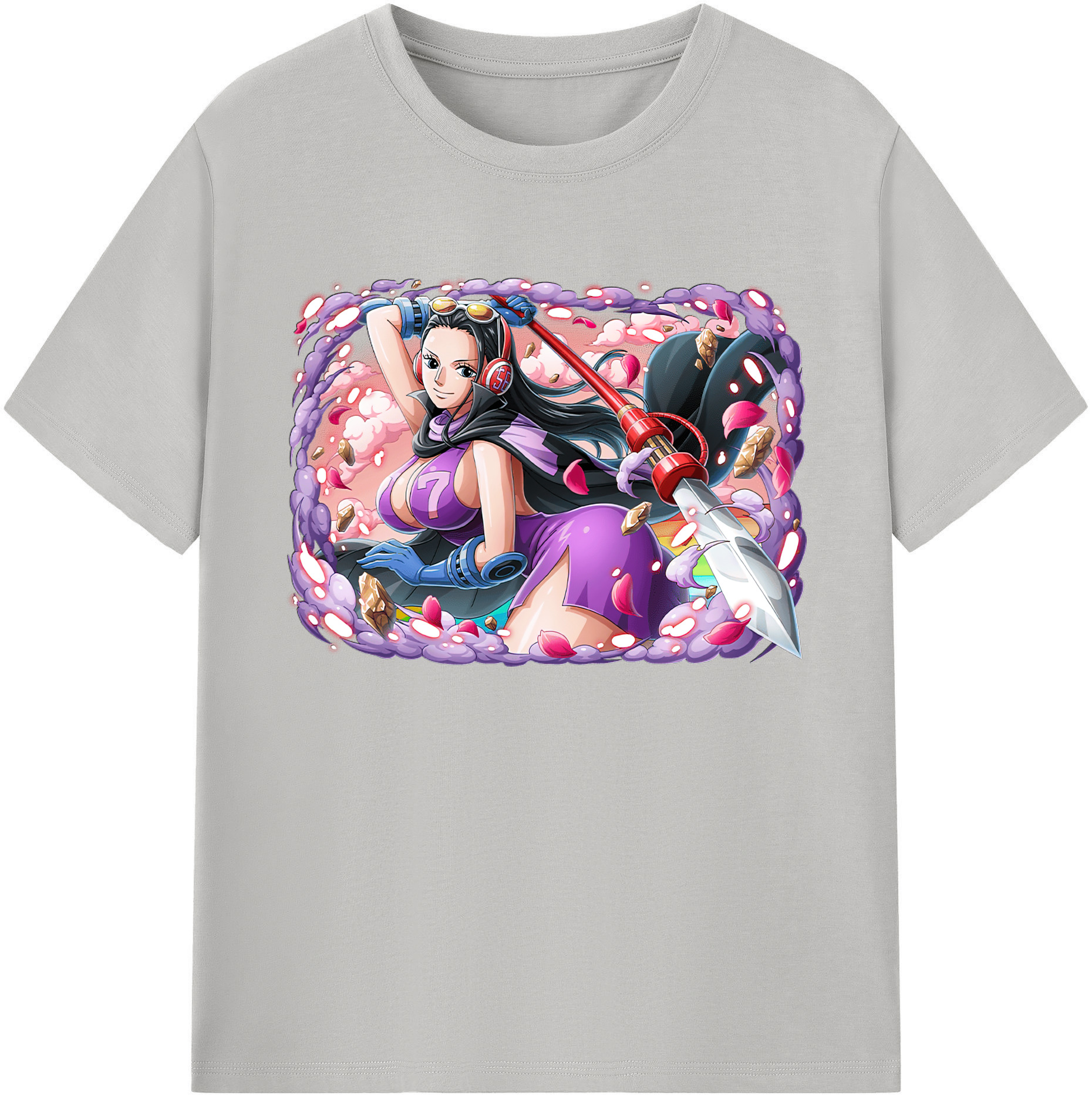 ワンピース ニコ・ロビン ONE PIECE Nico Robin 綿100％ メンズ半袖Tシャツ｜肌触りやわらか＆通気性