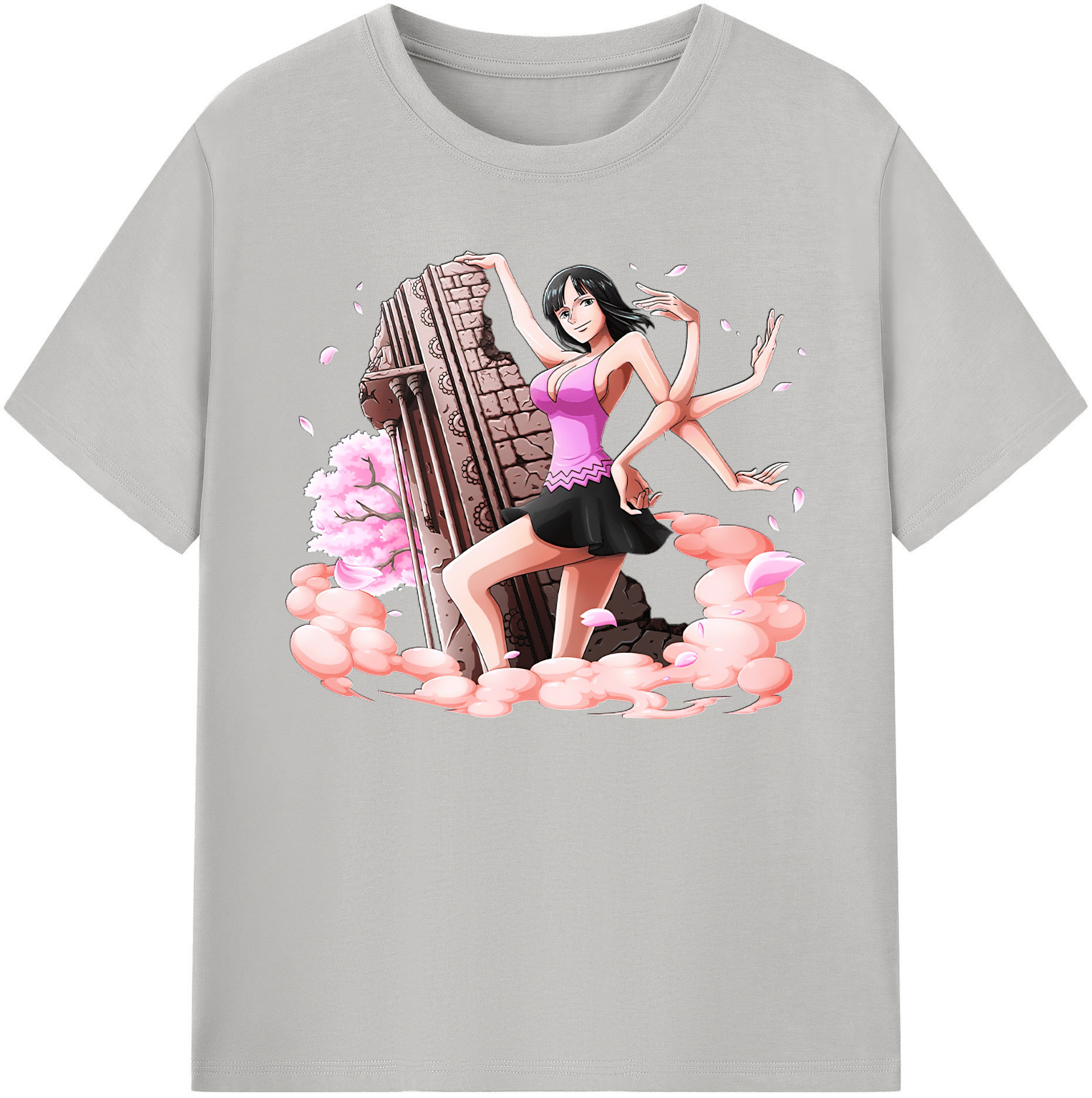 ワンピース ニコ・ロビン ONE PIECE Nico Robin 綿100％ メンズ半袖Tシャツ｜肌触りやわらか＆通気性