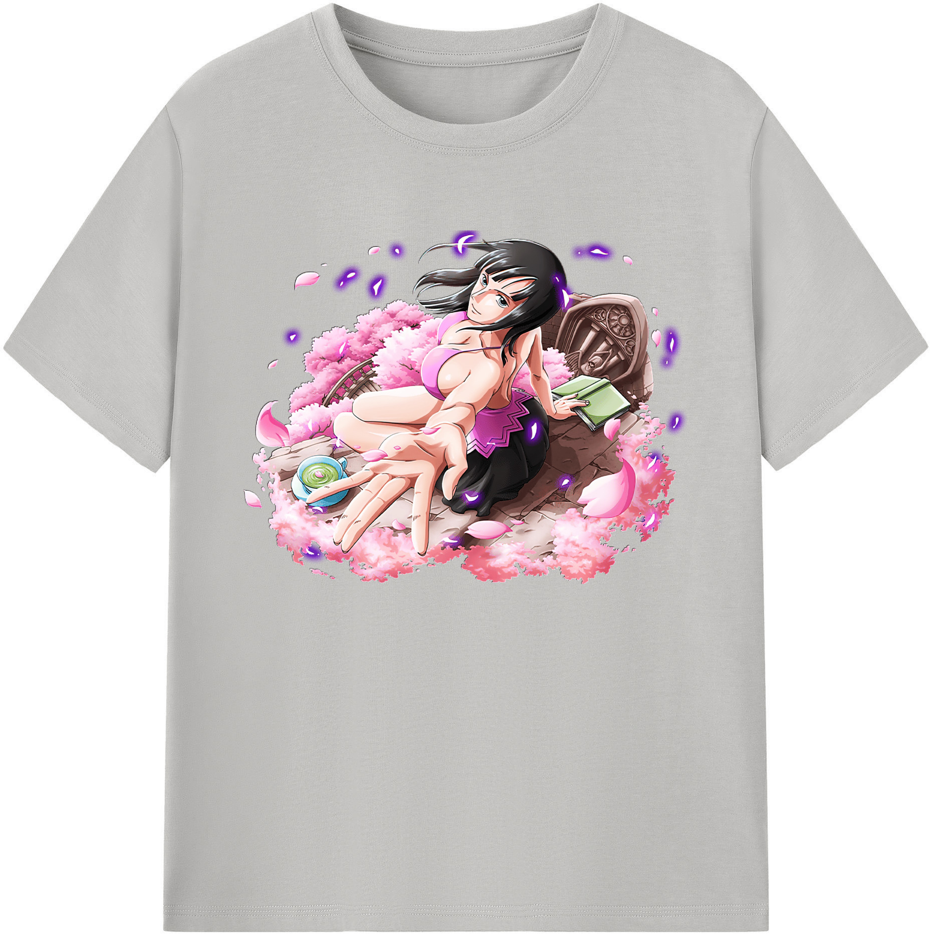 ワンピース ニコ・ロビン ONE PIECE Nico Robin 綿100％ メンズ半袖Tシャツ｜肌触りやわらか＆通気性