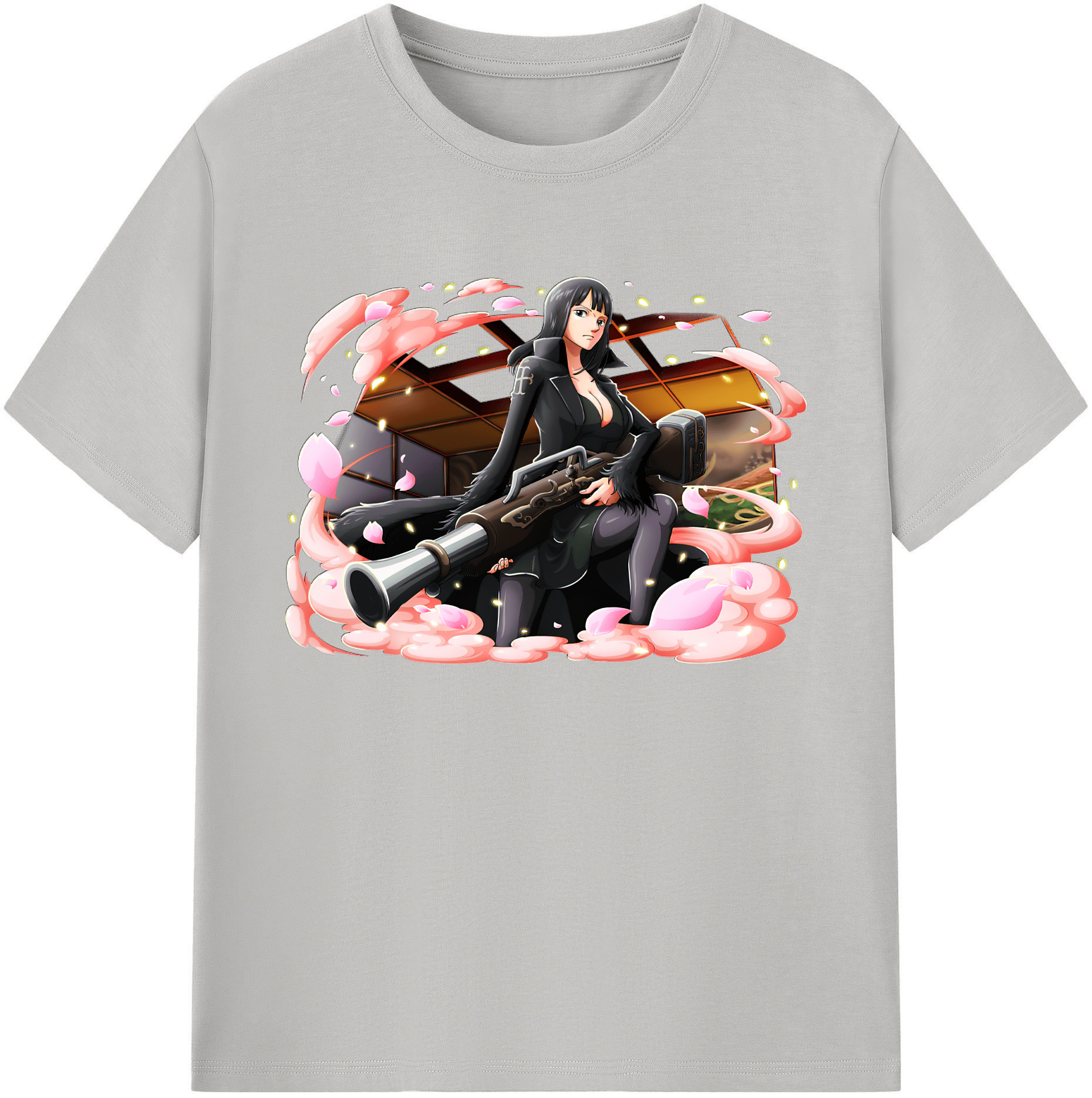 ワンピース ニコ・ロビン ONE PIECE Nico Robin 綿100％ メンズ半袖Tシャツ｜肌触りやわらか＆通気性
