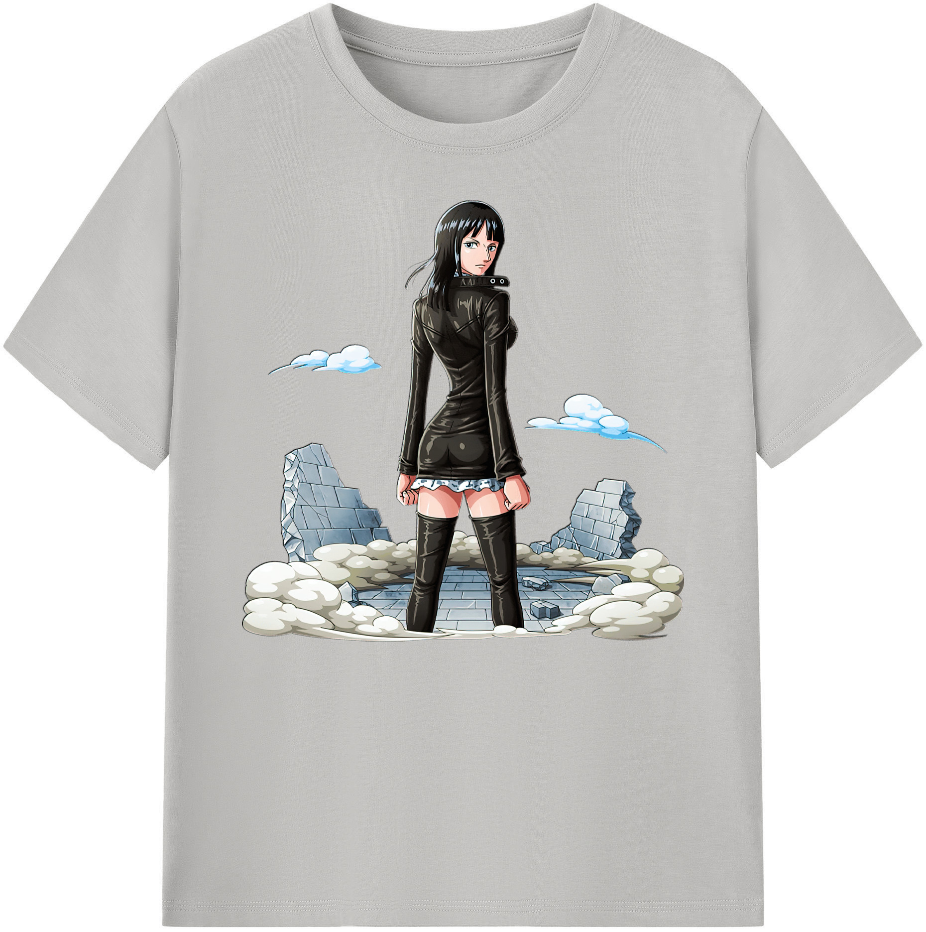 ワンピース ニコ・ロビン ONE PIECE Nico Robin 綿100％ メンズ半袖Tシャツ｜肌触りやわらか＆通気性