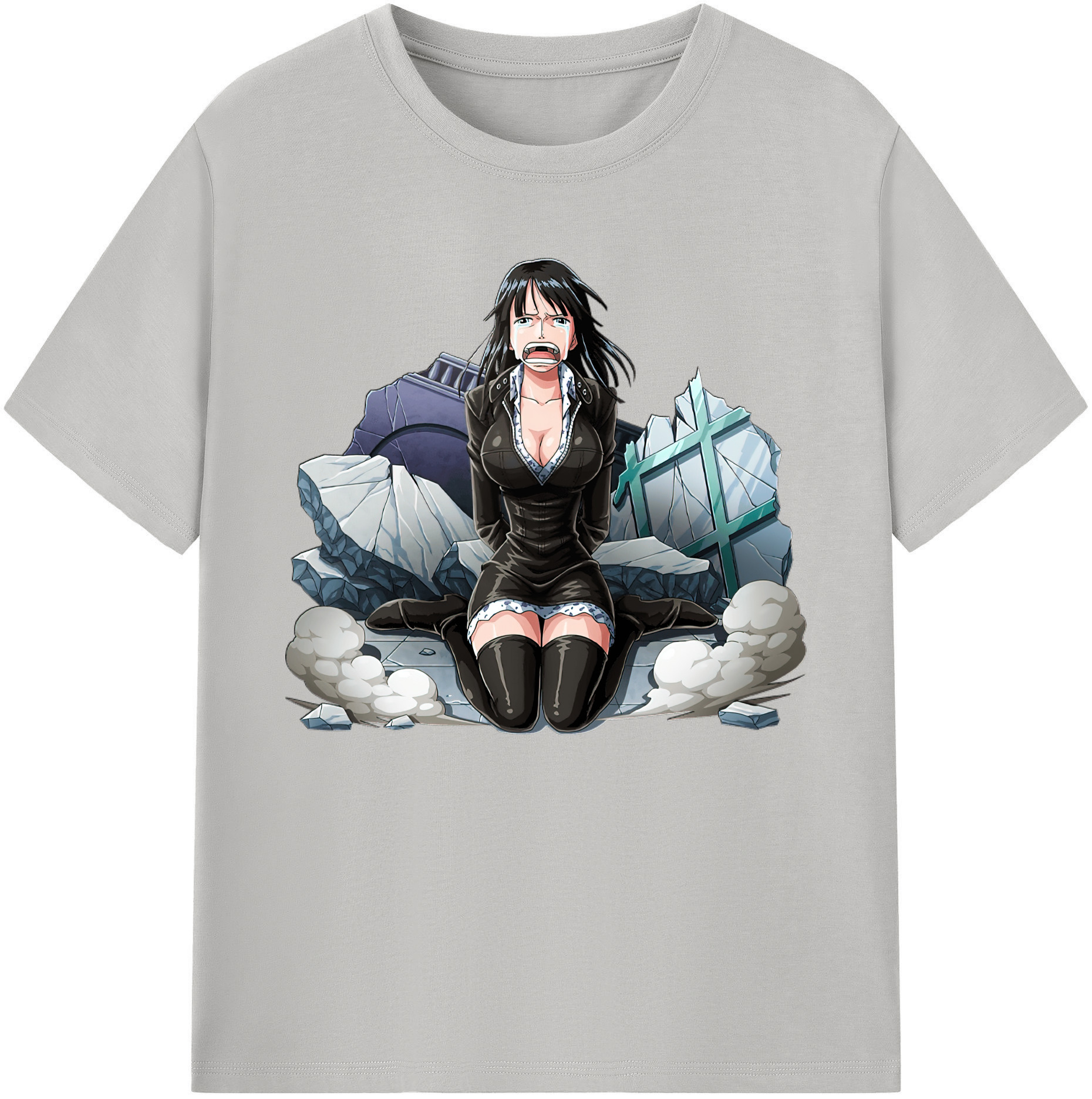 ワンピース ニコ・ロビン ONE PIECE Nico Robin 綿100％ メンズ半袖Tシャツ｜肌触りやわらか＆通気性