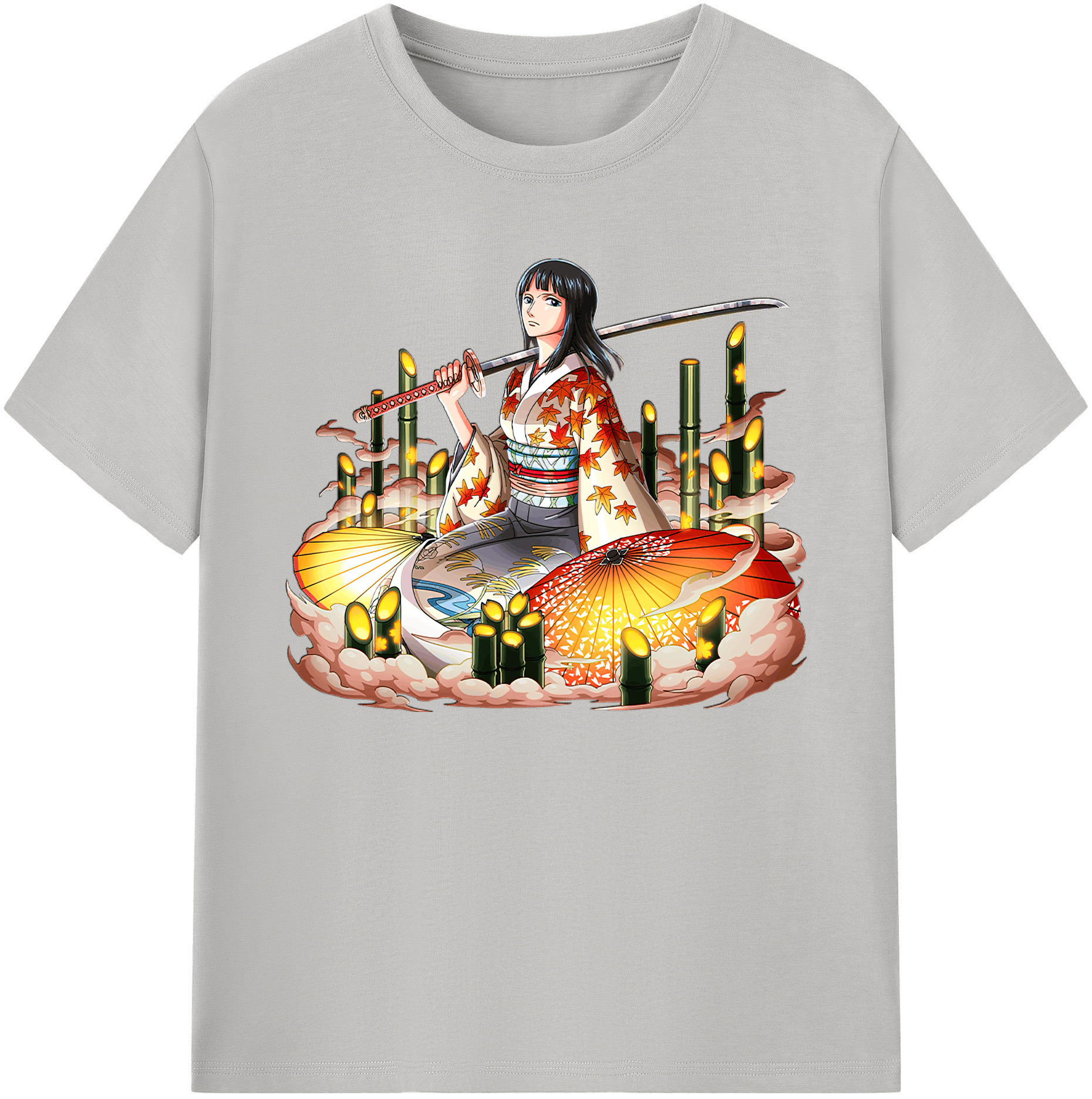 ワンピース ニコ・ロビン ONE PIECE Nico Robin 綿100％ メンズ半袖Tシャツ｜肌触りやわらか＆通気性