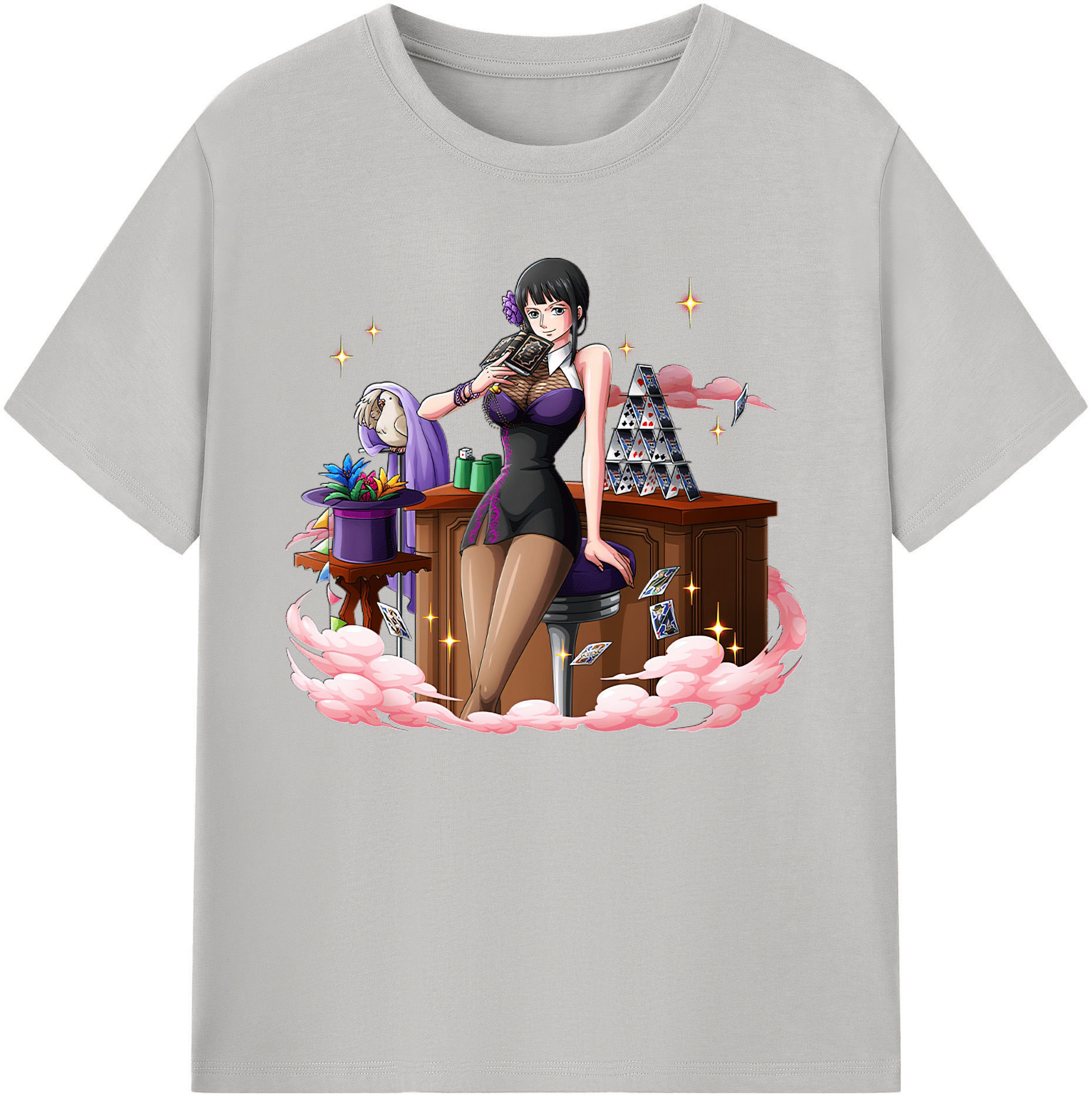 ワンピース ニコ・ロビン ONE PIECE Nico Robin 綿100％ メンズ半袖Tシャツ｜肌触りやわらか＆通気性