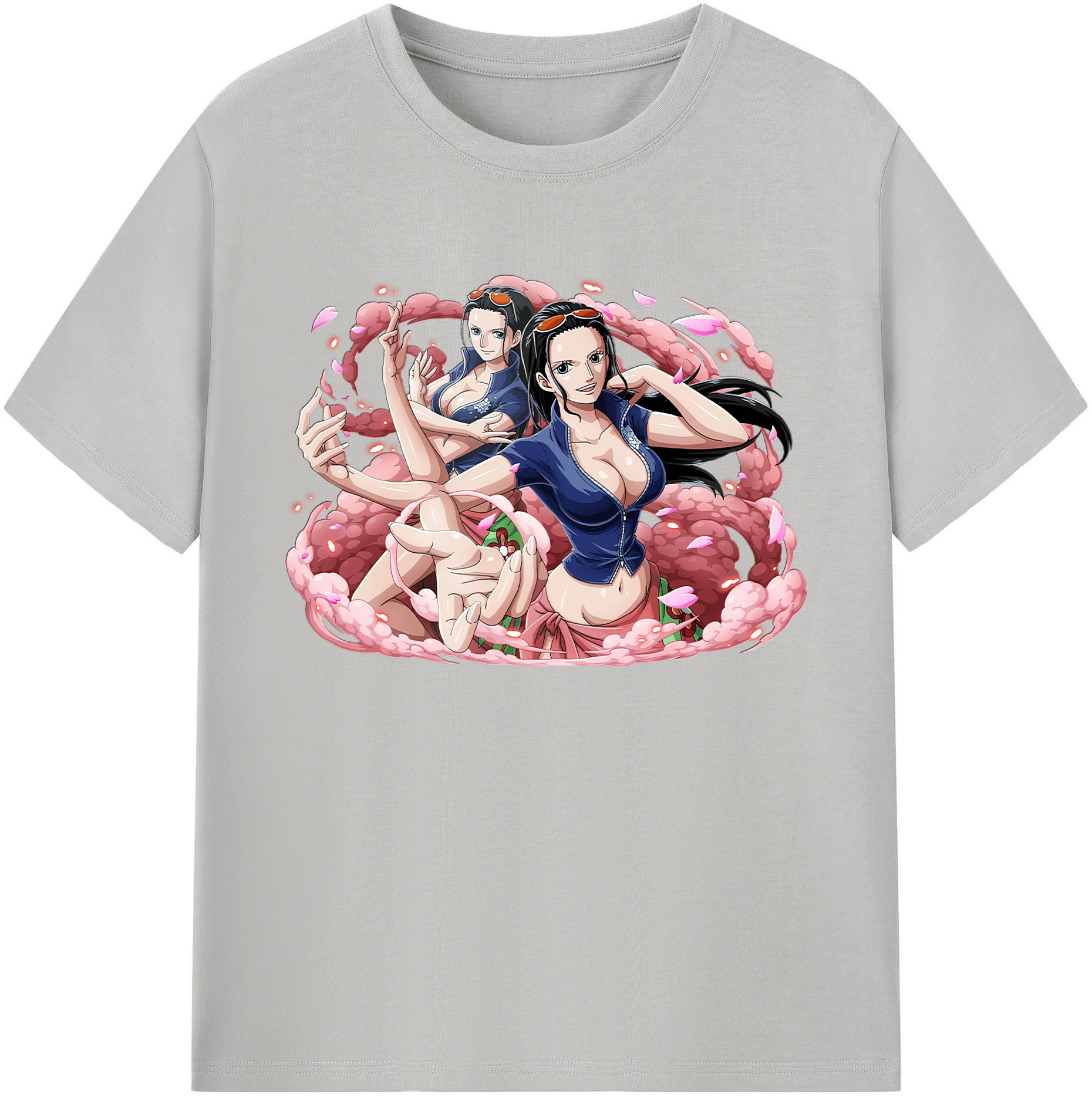 ワンピース ニコ・ロビン ONE PIECE Nico Robin 綿100％ メンズ半袖Tシャツ｜肌触りやわらか＆通気性