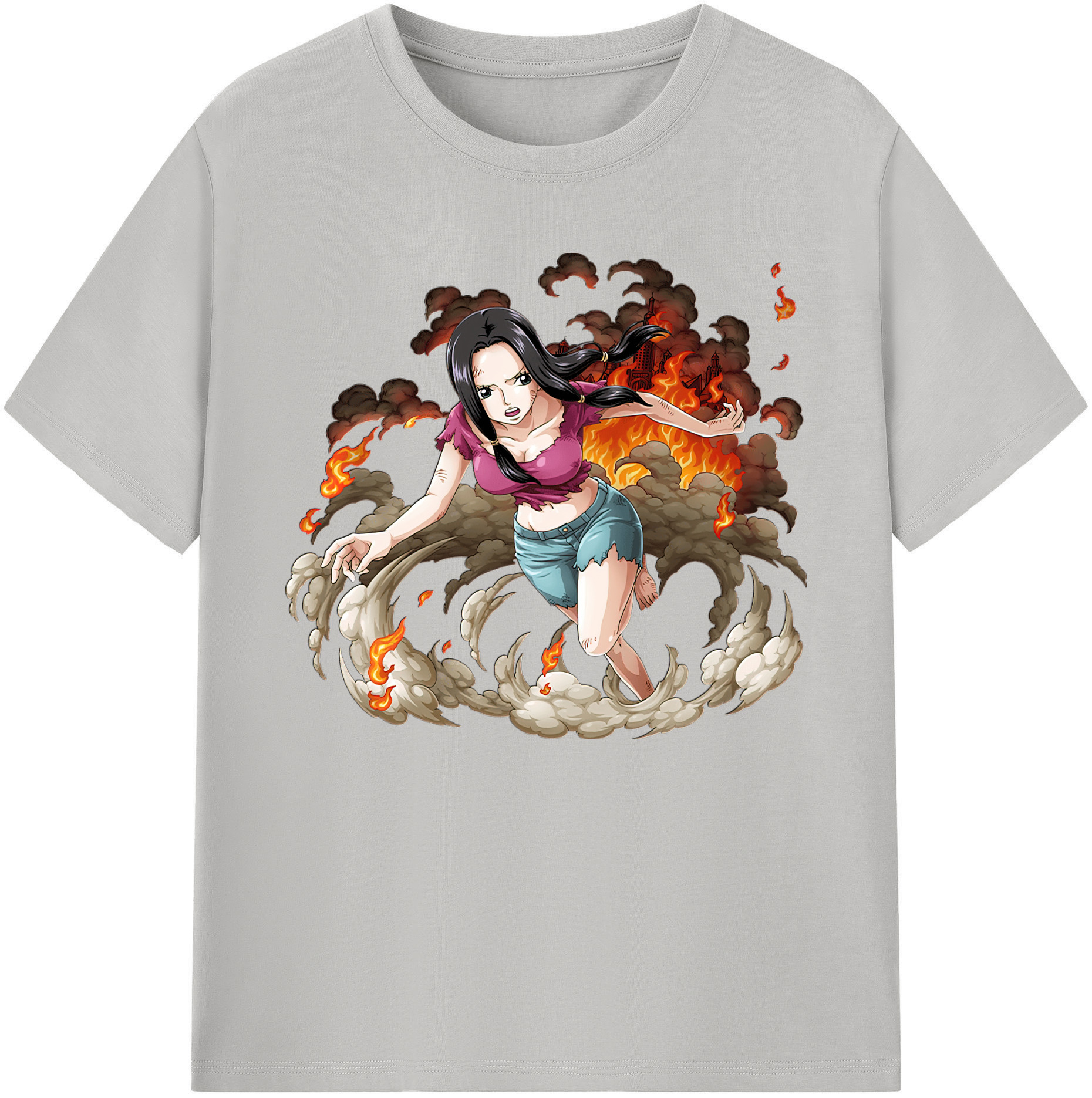 ワンピース ニコ・ロビン ONE PIECE Nico Robin 綿100％ メンズ半袖Tシャツ｜肌触りやわらか＆通気性