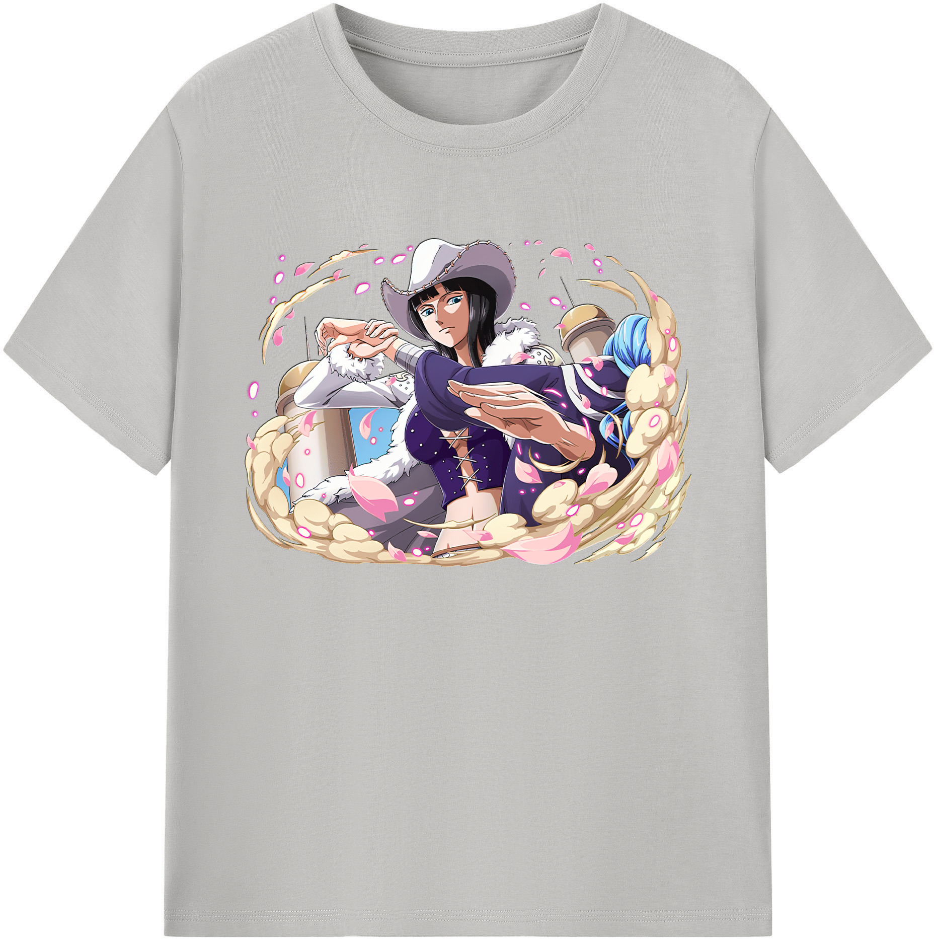 ワンピース ニコ・ロビン ONE PIECE Nico Robin 綿100％ メンズ半袖Tシャツ｜肌触りやわらか＆通気性