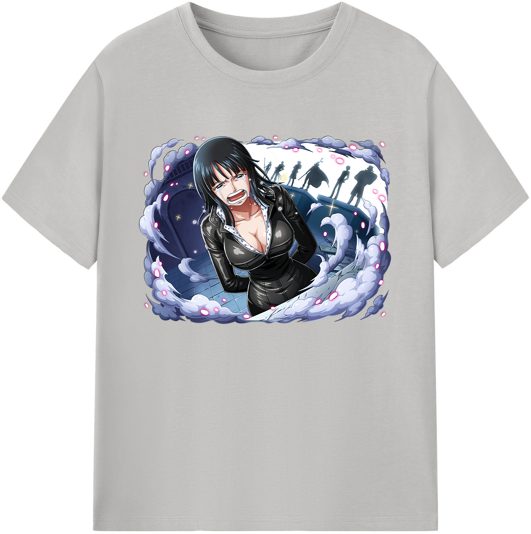 ワンピース ニコ・ロビン ONE PIECE Nico Robin 綿100％ メンズ半袖Tシャツ｜肌触りやわらか＆通気性