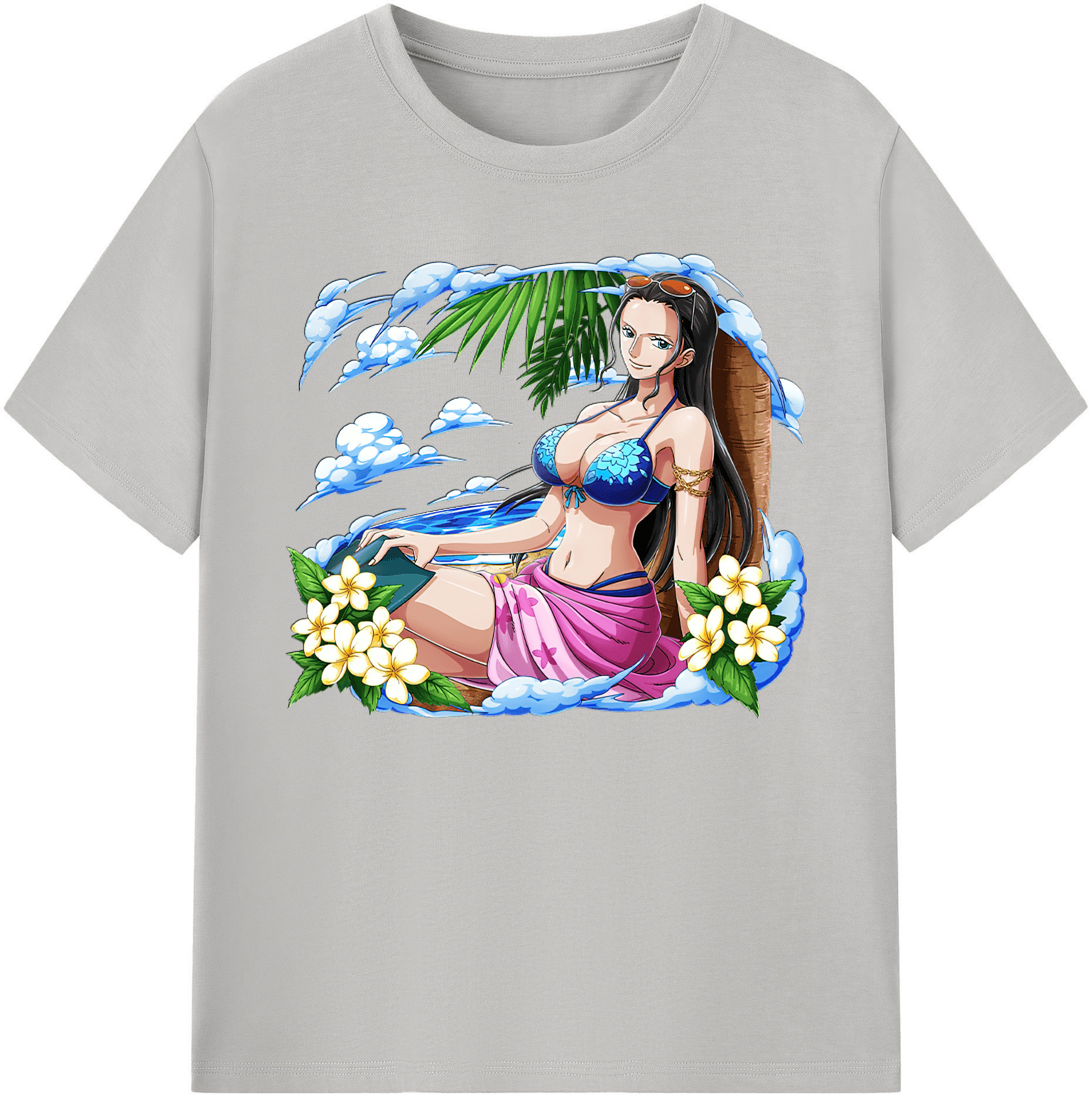ワンピース ニコ・ロビン ONE PIECE Nico Robin 綿100％ メンズ半袖Tシャツ｜肌触りやわらか＆通気性