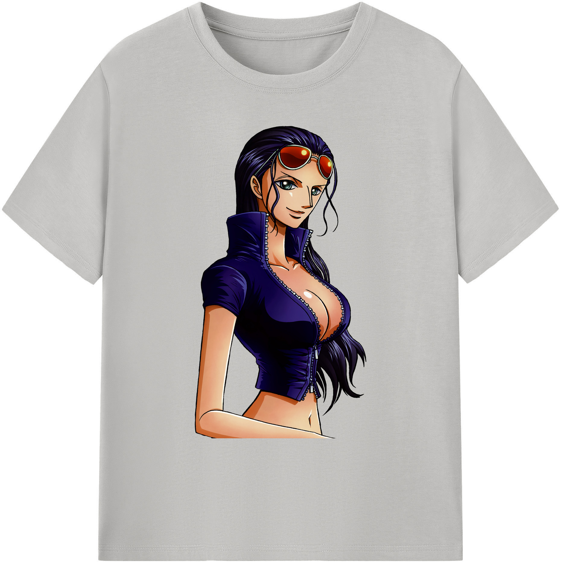 ワンピース ニコ・ロビン ONE PIECE Nico Robin 綿100％ メンズ半袖Tシャツ｜肌触りやわらか＆通気性