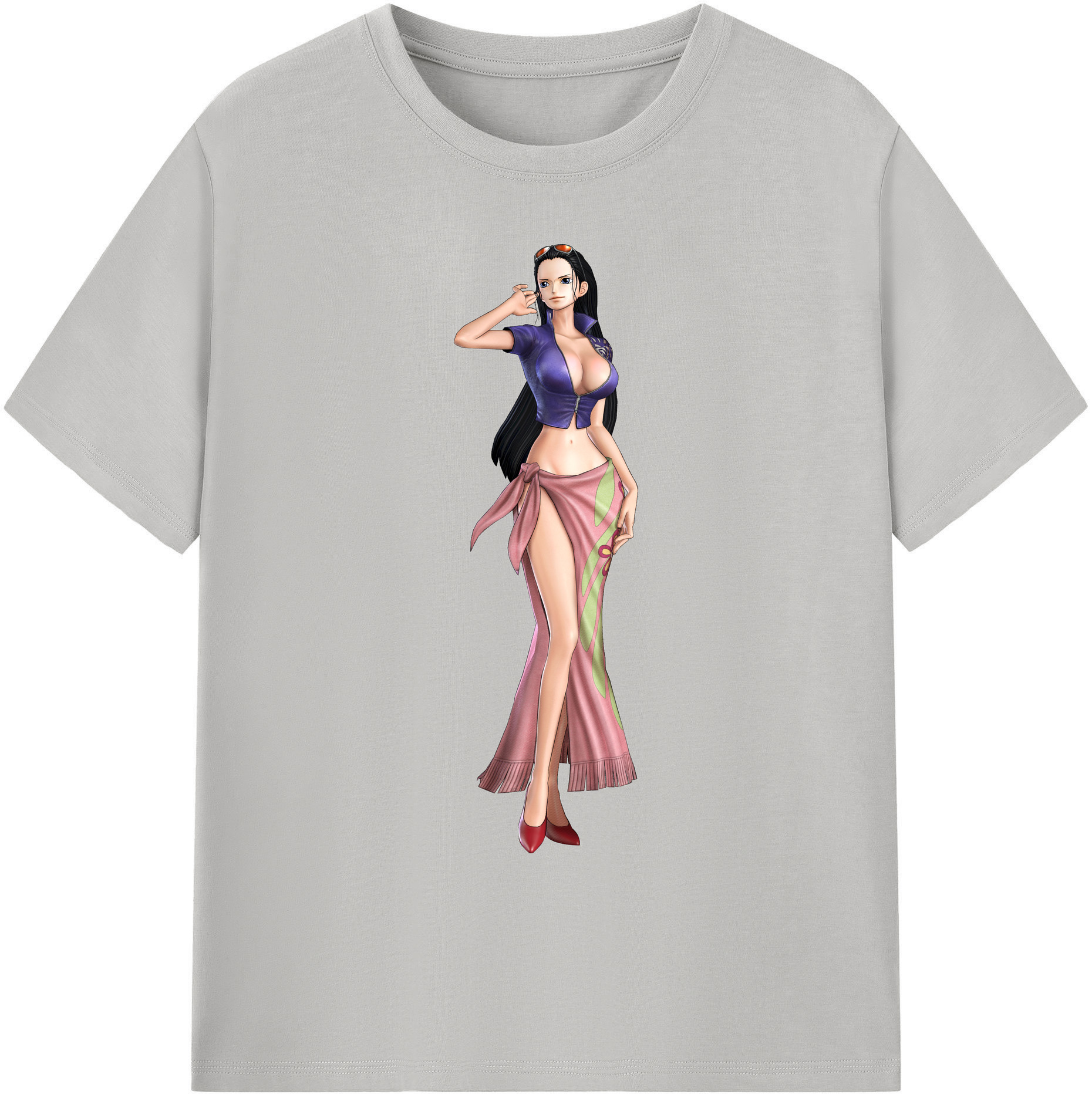 ワンピース ニコ・ロビン ONE PIECE Nico Robin 綿100％ メンズ半袖Tシャツ｜肌触りやわらか＆通気性