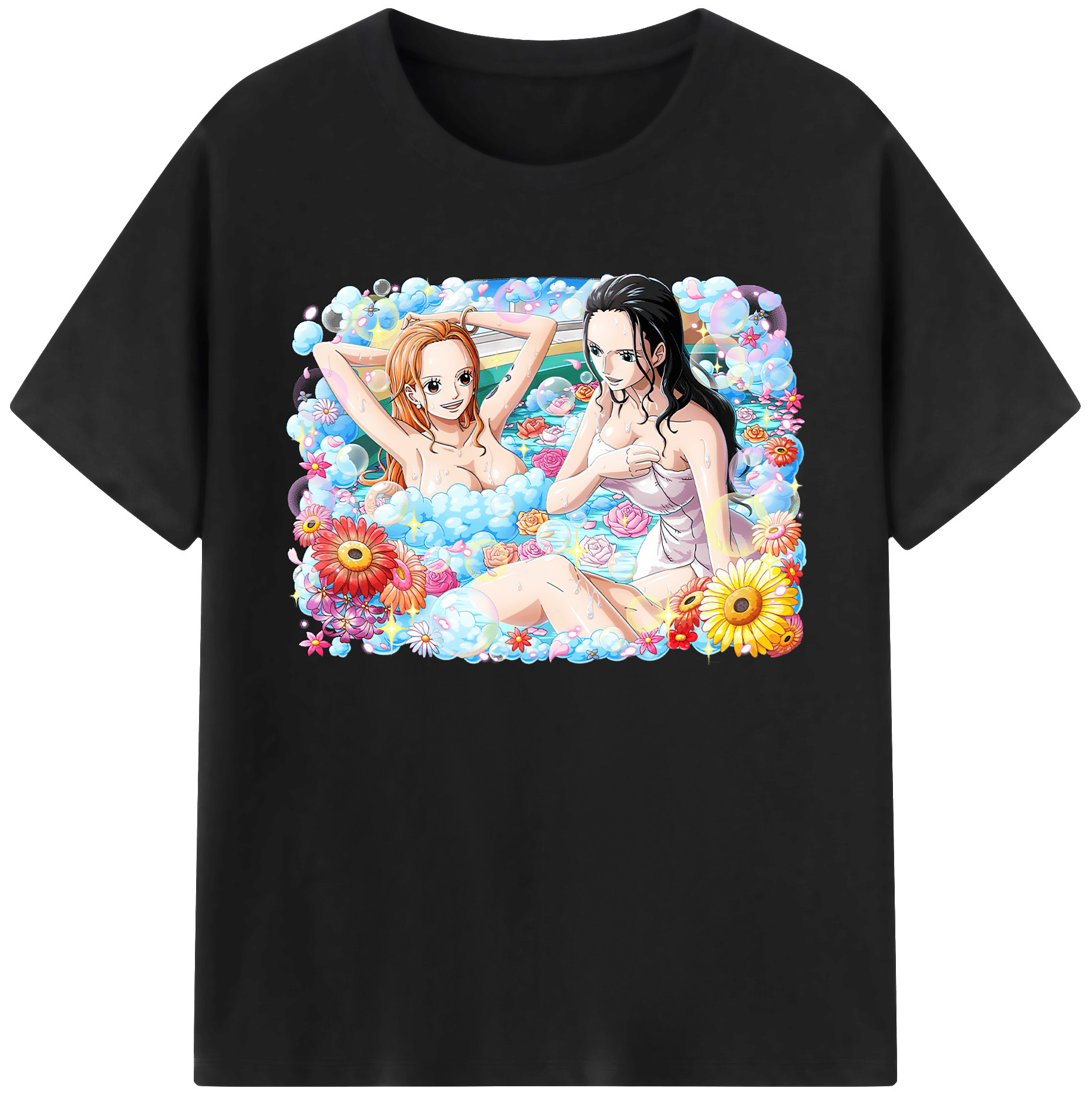 ワンピース ニコ・ロビン ONE PIECE Nico Robin 綿100％ メンズ半袖Tシャツ｜肌触りやわらか＆通気性