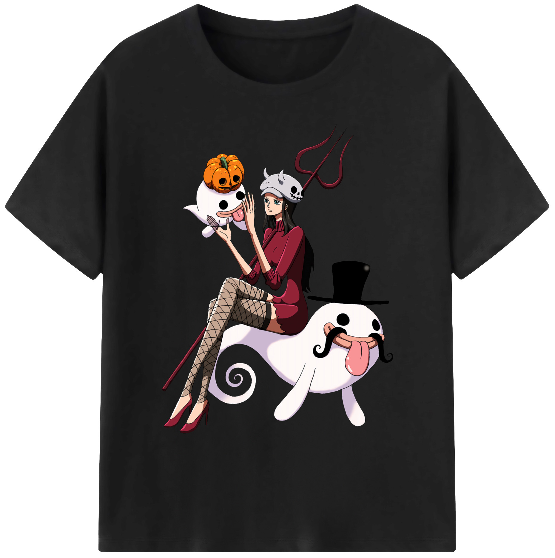ワンピース ニコ・ロビン ONE PIECE Nico Robin 綿100％ メンズ半袖Tシャツ｜肌触りやわらか＆通気性