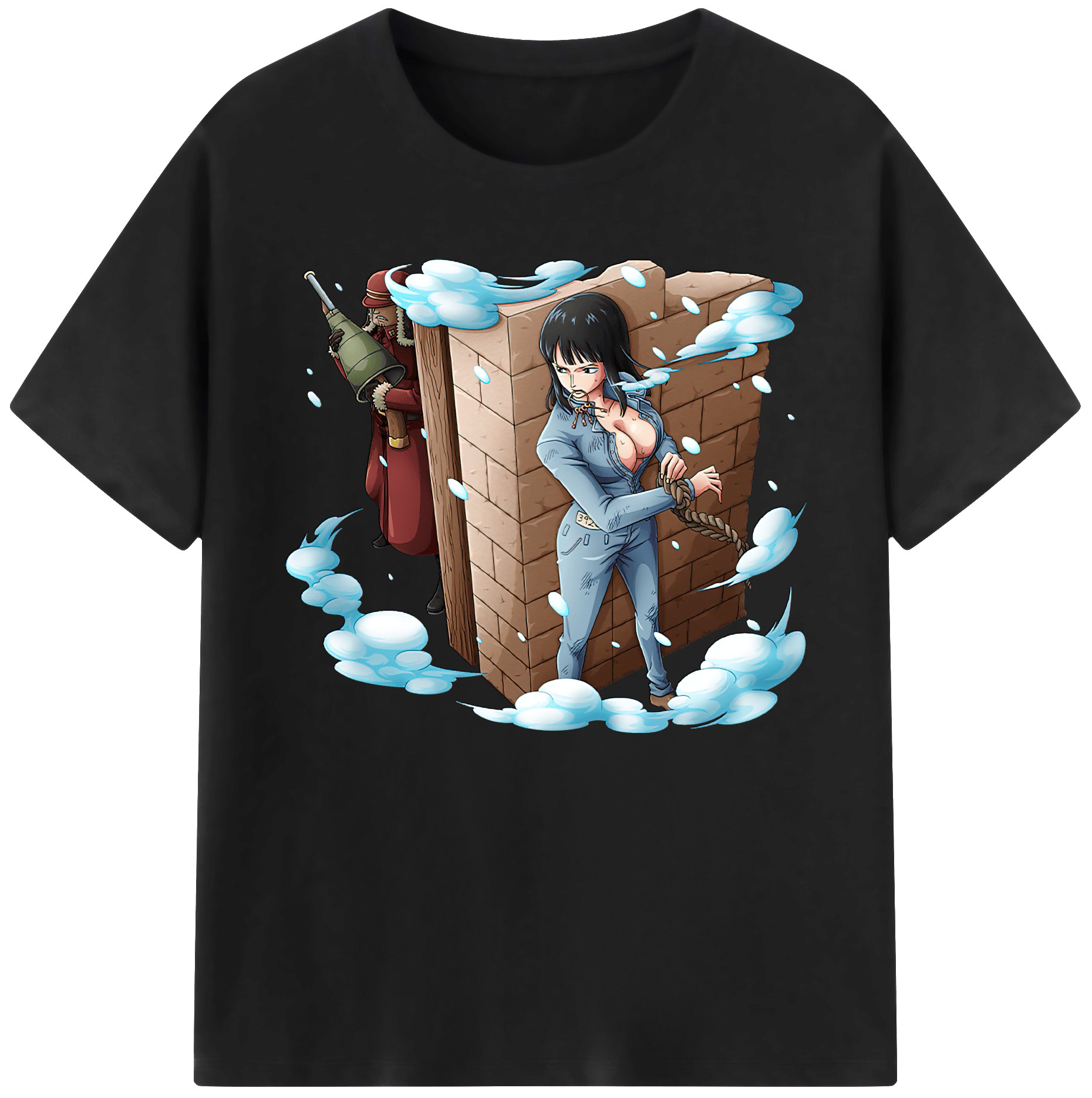 ワンピース ニコ・ロビン ONE PIECE Nico Robin 綿100％ メンズ半袖Tシャツ｜肌触りやわらか＆通気性