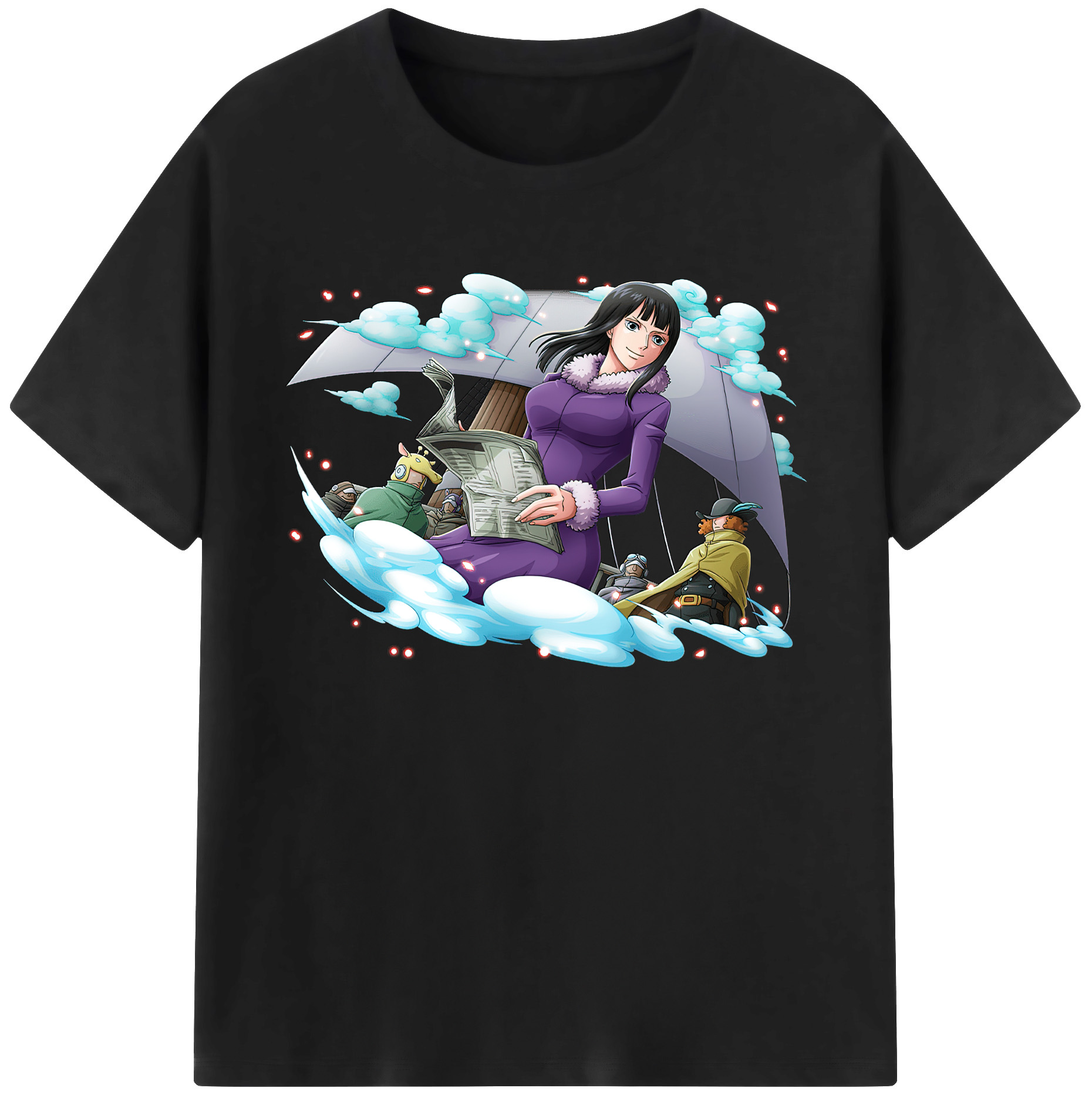 ワンピース ニコ・ロビン ONE PIECE Nico Robin 綿100％ メンズ半袖Tシャツ｜肌触りやわらか＆通気性