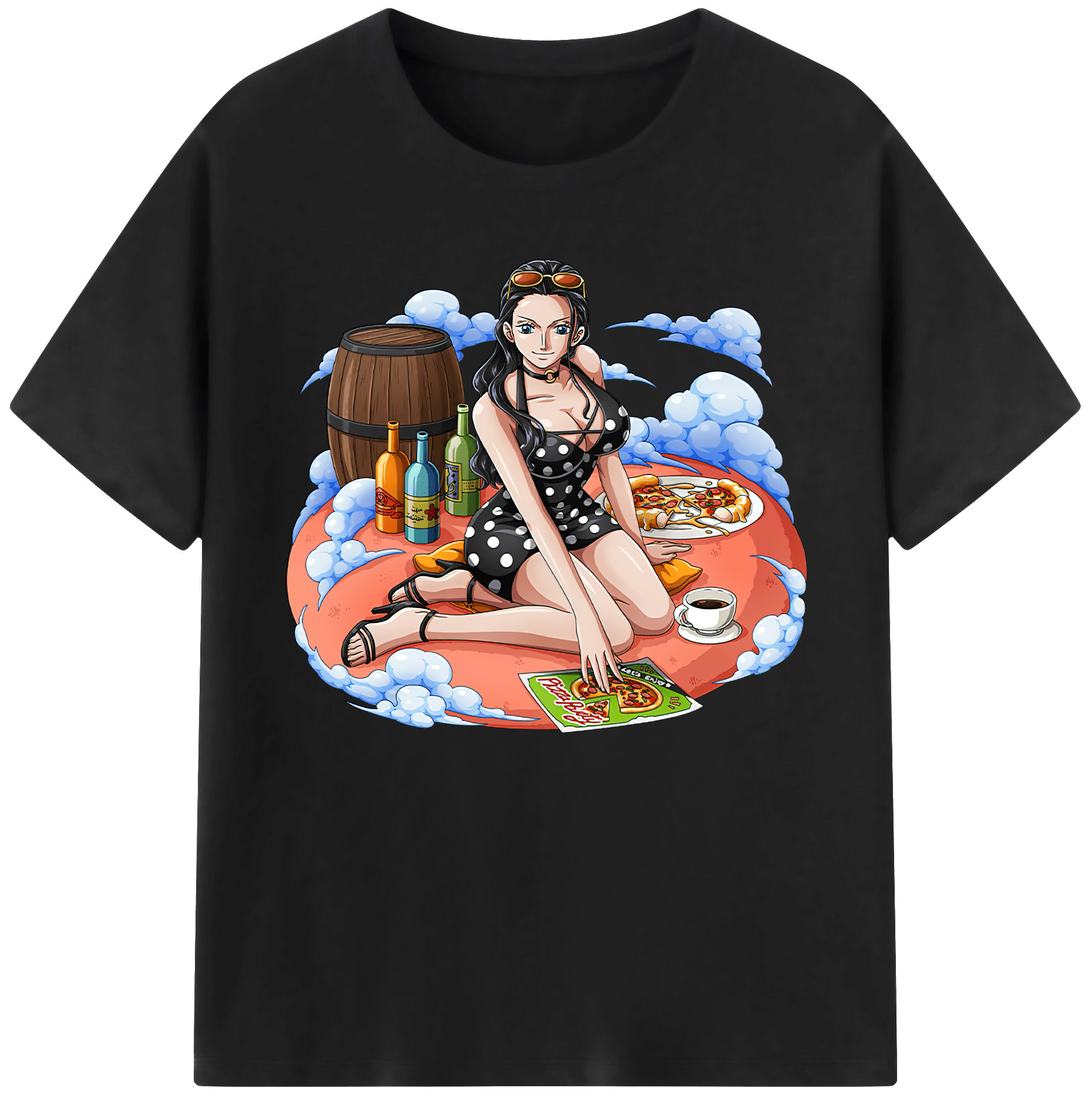 ワンピース ニコ・ロビン ONE PIECE Nico Robin 綿100％ メンズ半袖Tシャツ｜肌触りやわらか＆通気性