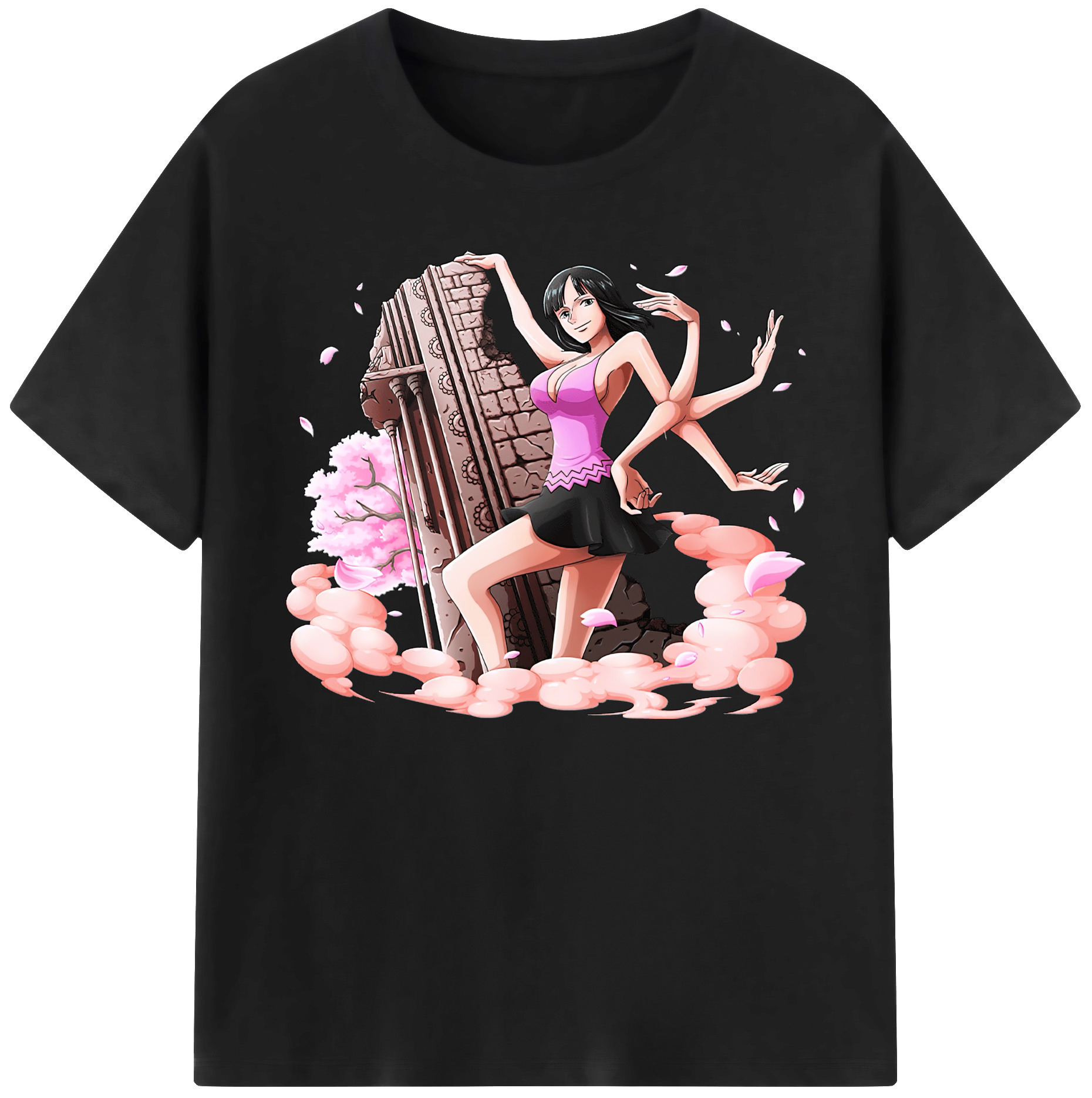 ワンピース ニコ・ロビン ONE PIECE Nico Robin 綿100％ メンズ半袖Tシャツ｜肌触りやわらか＆通気性