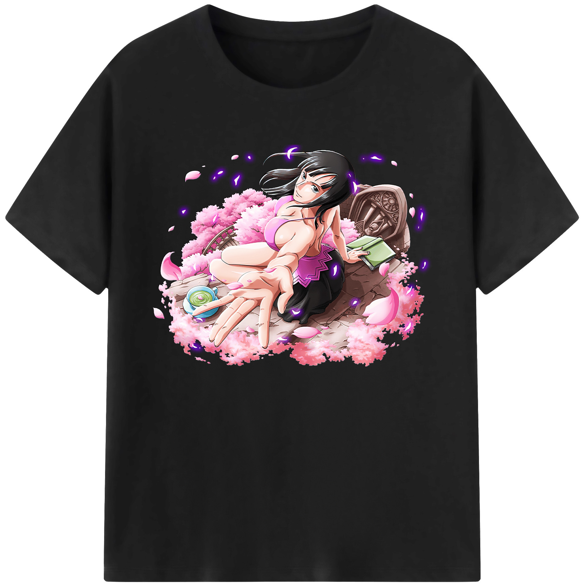 ワンピース ニコ・ロビン ONE PIECE Nico Robin 綿100％ メンズ半袖Tシャツ｜肌触りやわらか＆通気性