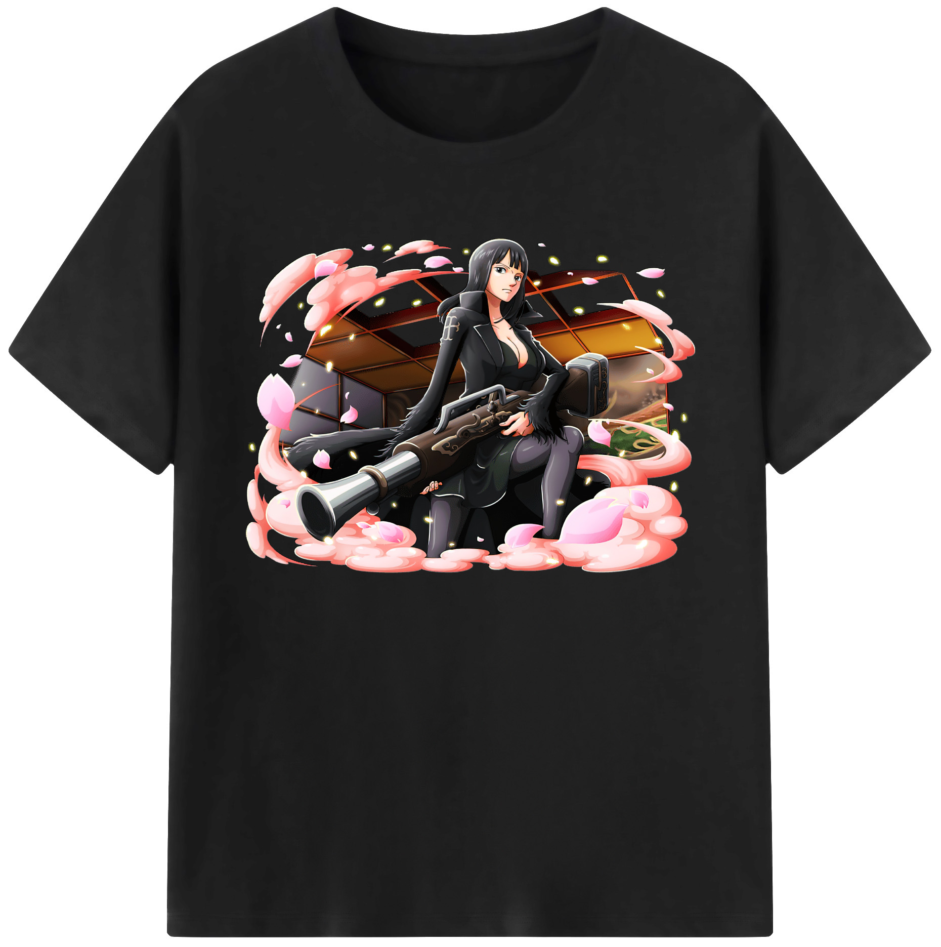 ワンピース ニコ・ロビン ONE PIECE Nico Robin 綿100％ メンズ半袖Tシャツ｜肌触りやわらか＆通気性
