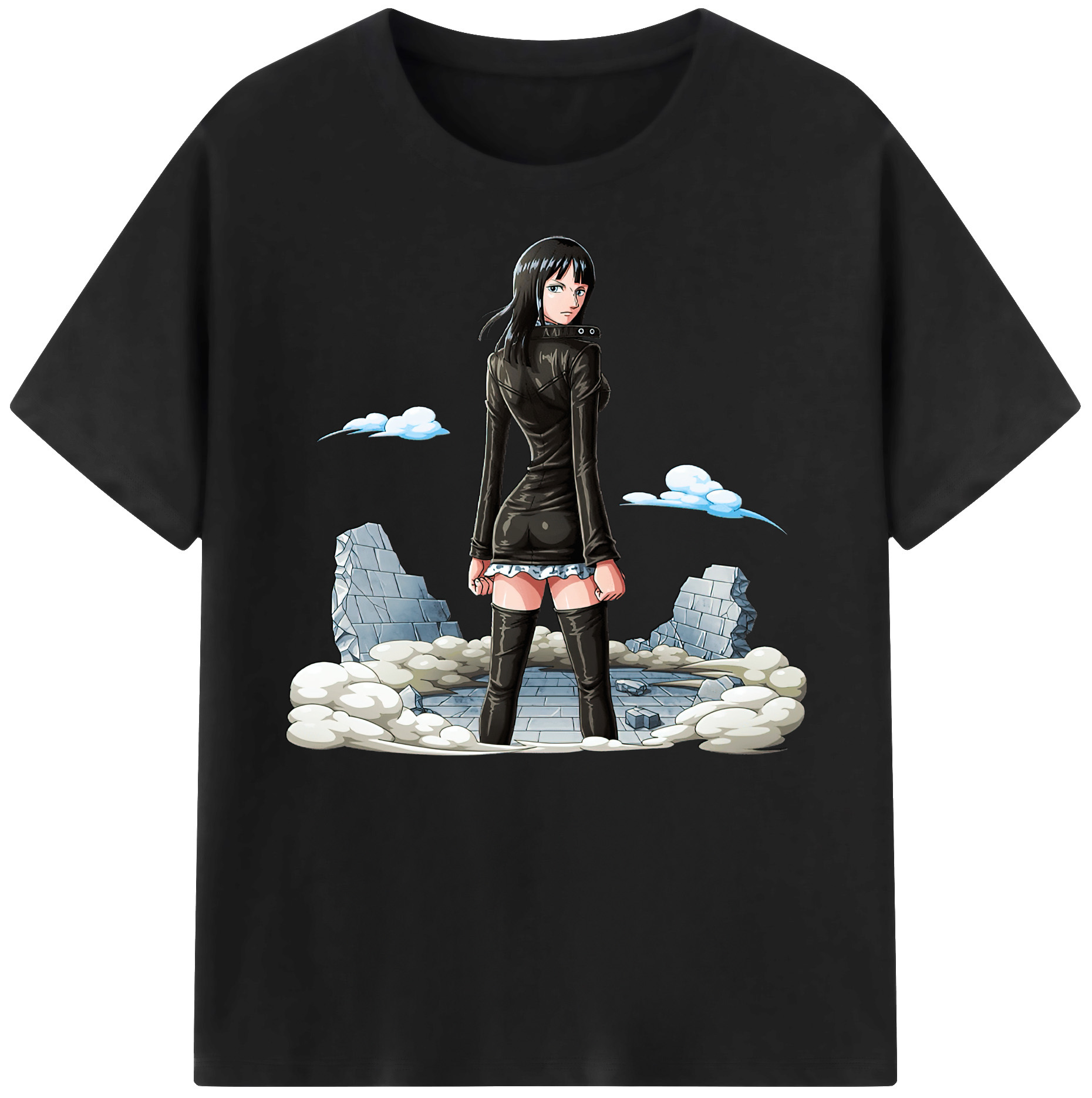 ワンピース ニコ・ロビン ONE PIECE Nico Robin 綿100％ メンズ半袖Tシャツ｜肌触りやわらか＆通気性