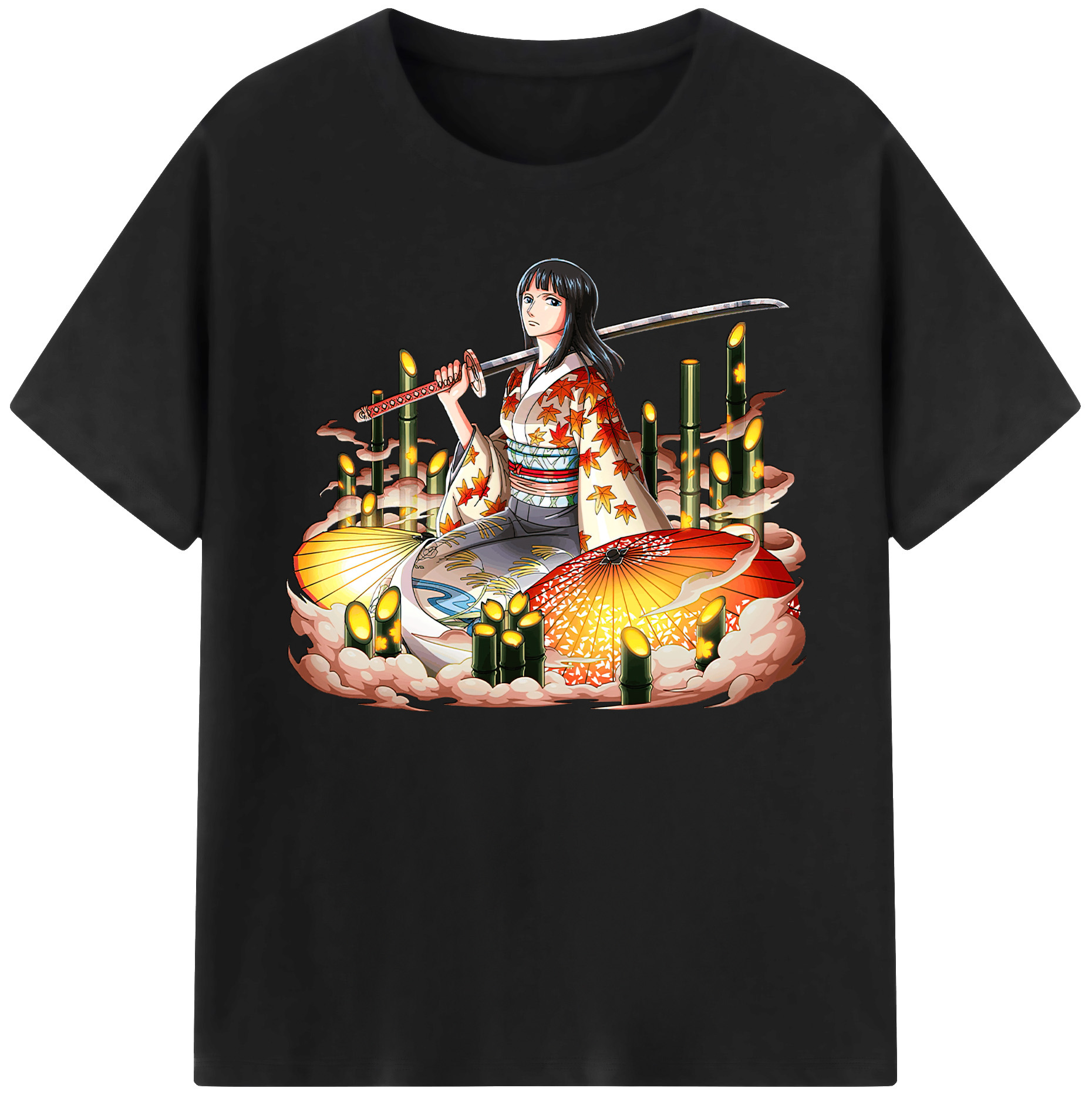 ワンピース ニコ・ロビン ONE PIECE Nico Robin 綿100％ メンズ半袖Tシャツ｜肌触りやわらか＆通気性